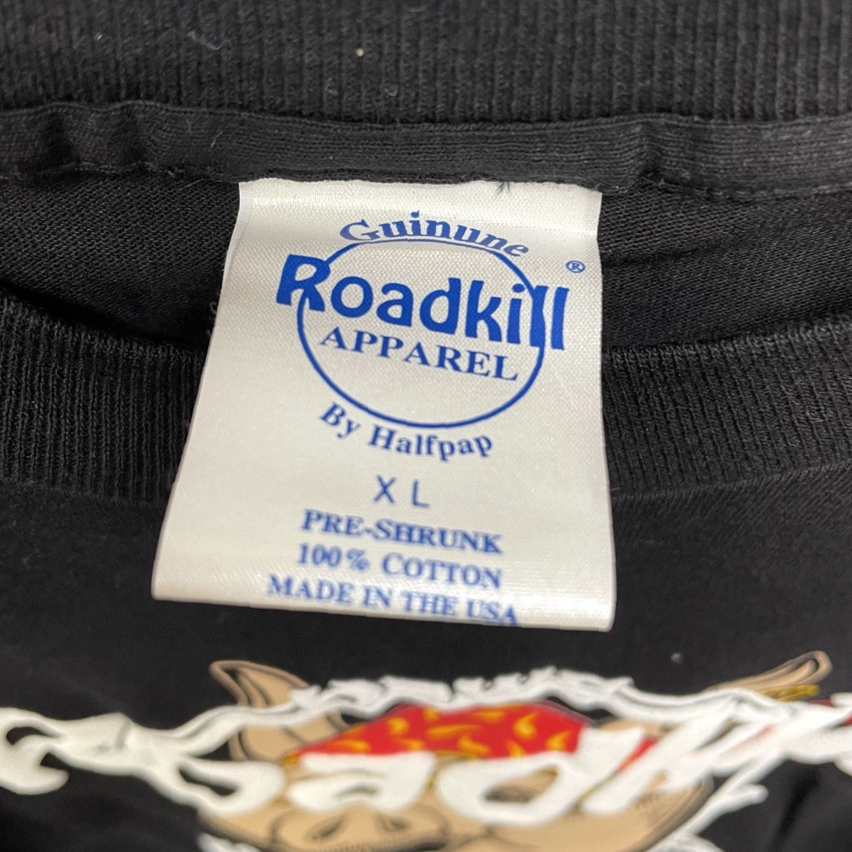 Vintage VINTAGE Roadkill T-Shirt Mens XL Black USA 100% Cotton Graphic Tee Size US XL / EU 56 / 4 - 4 Thumbnail
