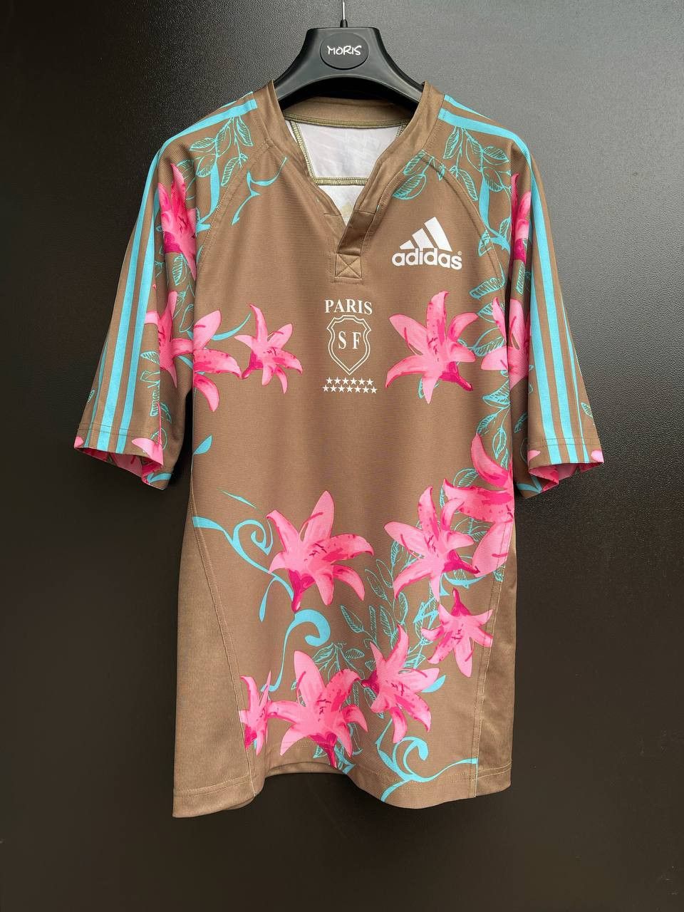 Vintage Adidas SF Paris Rugby floral jersey shirt France 2007 Size US M / EU 48-50 / 2 - 1 Thumbnail