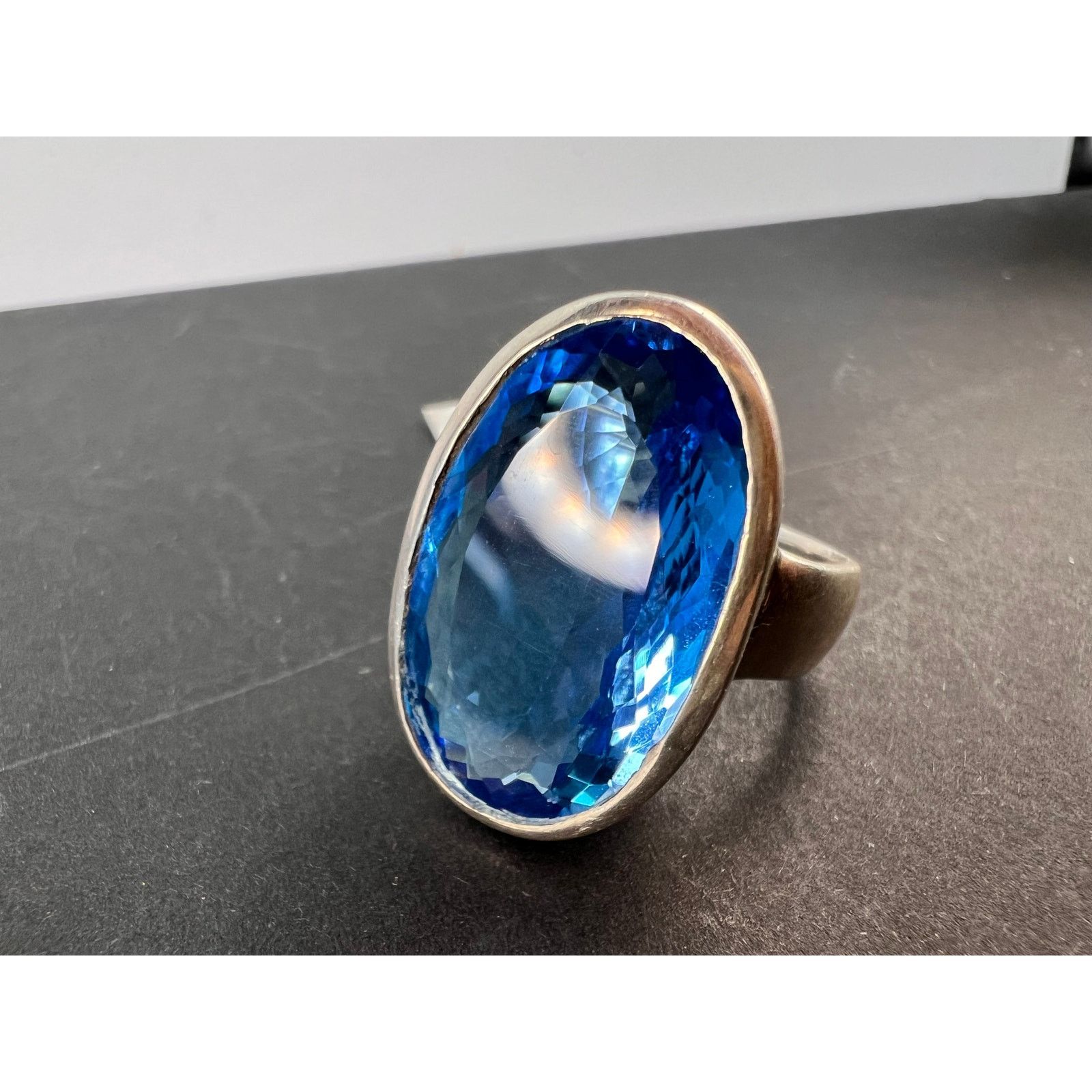 Other NEW Swiss Blue Topaz sterling silver ring size 7 Size ONE SIZE - 3 Thumbnail