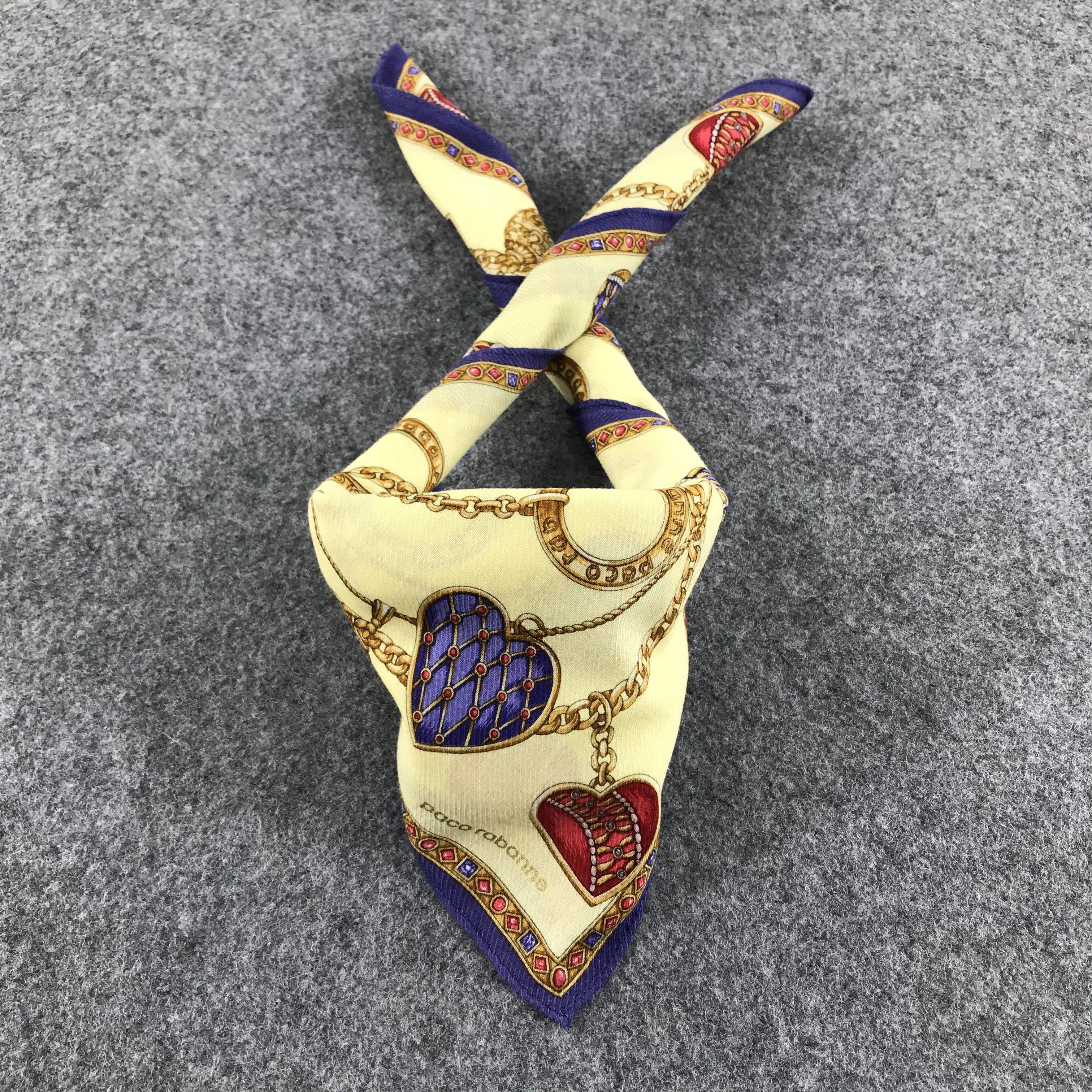 Japanese Brand Paco Rabanne Handkerchief Neckerchief Bandana H347 Size ONE SIZE - 2 Thumbnail