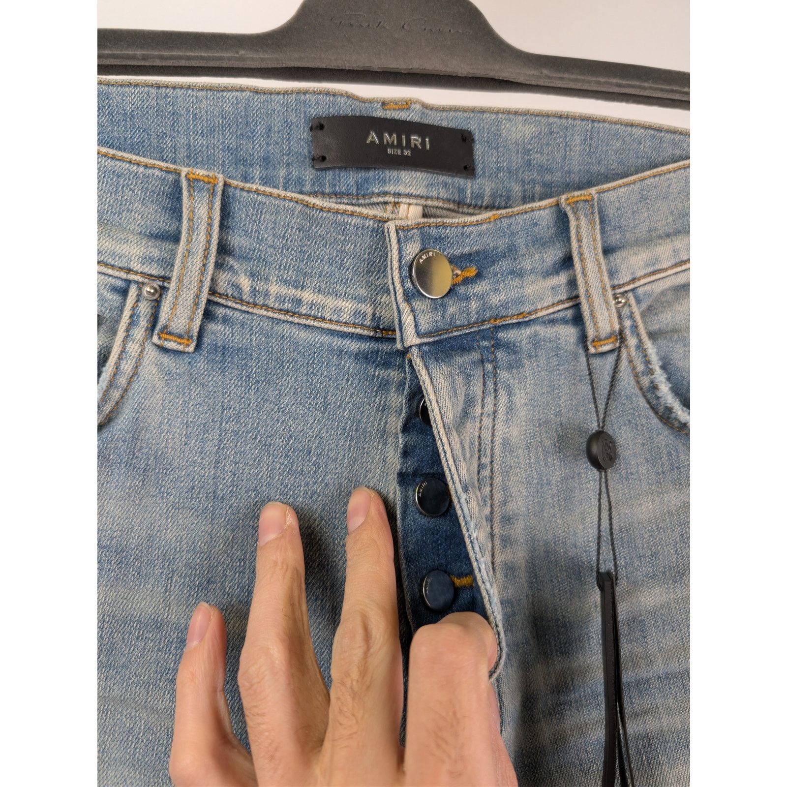 Amiri o1rshd1 Suede MX1 Jean Denim Jeans in Antique Indigo 34 Size US 34 / EU 50 - 8 Thumbnail