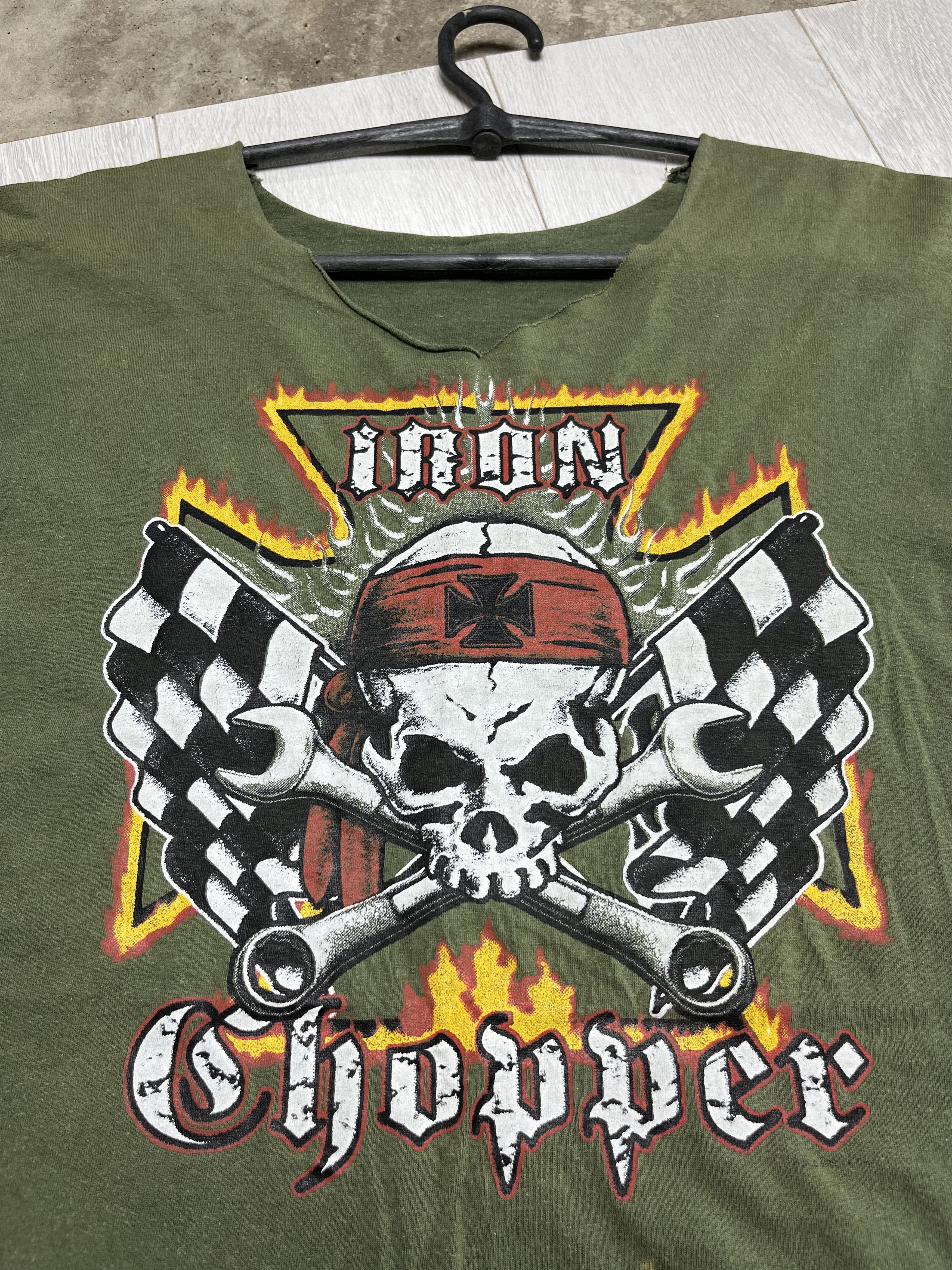 Vintage 2000s IRON CHOPPER VINTAGE BIKER GRAPHIC SUNFADED TEE - 839 Size US M / EU 48-50 / 2 - 3 Thumbnail