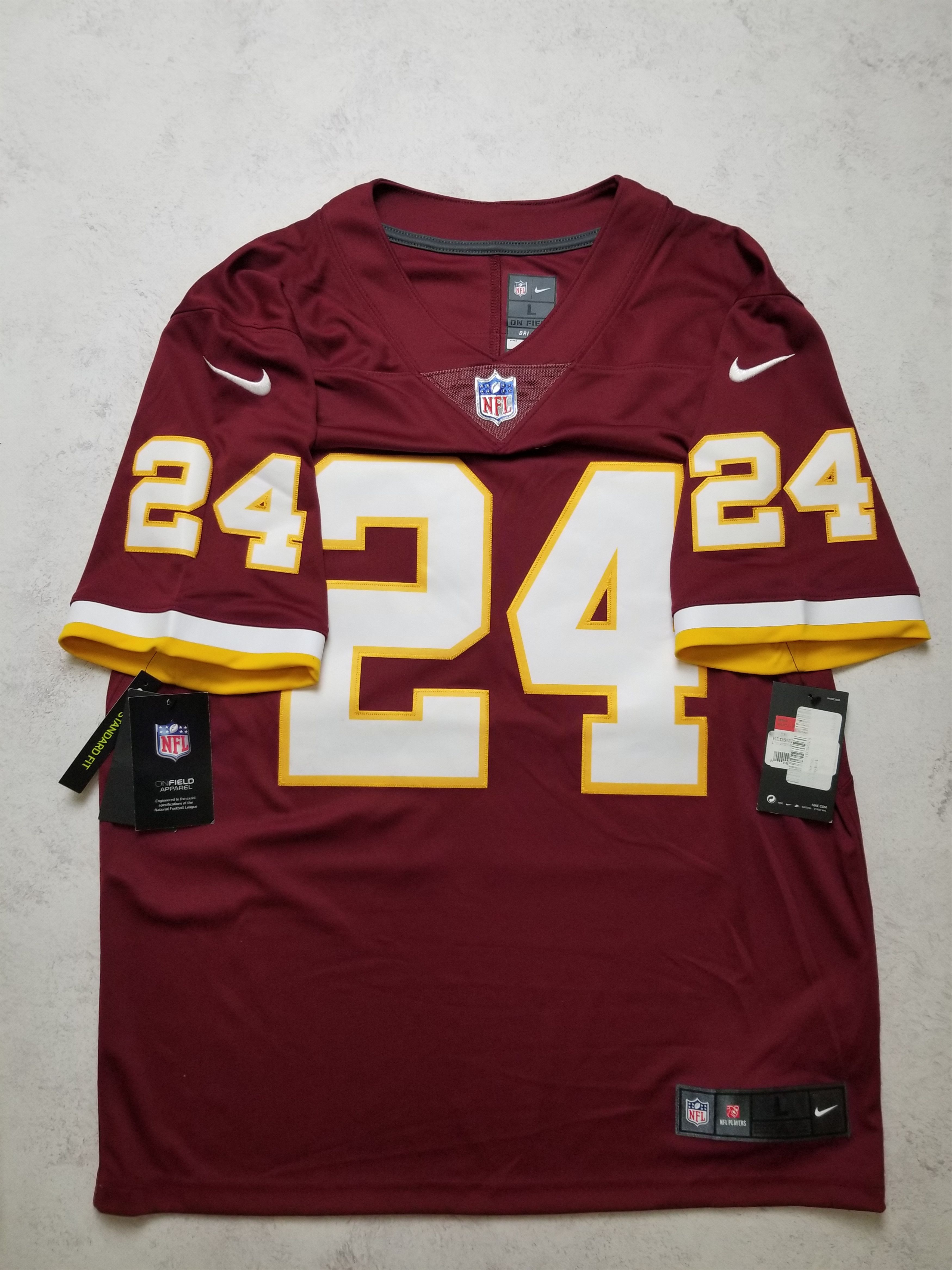 Nike Norman #24 Washington Redskins Authentic Limited Sewn Jersey Size US L / EU 52-54 / 3 - 3 Thumbnail