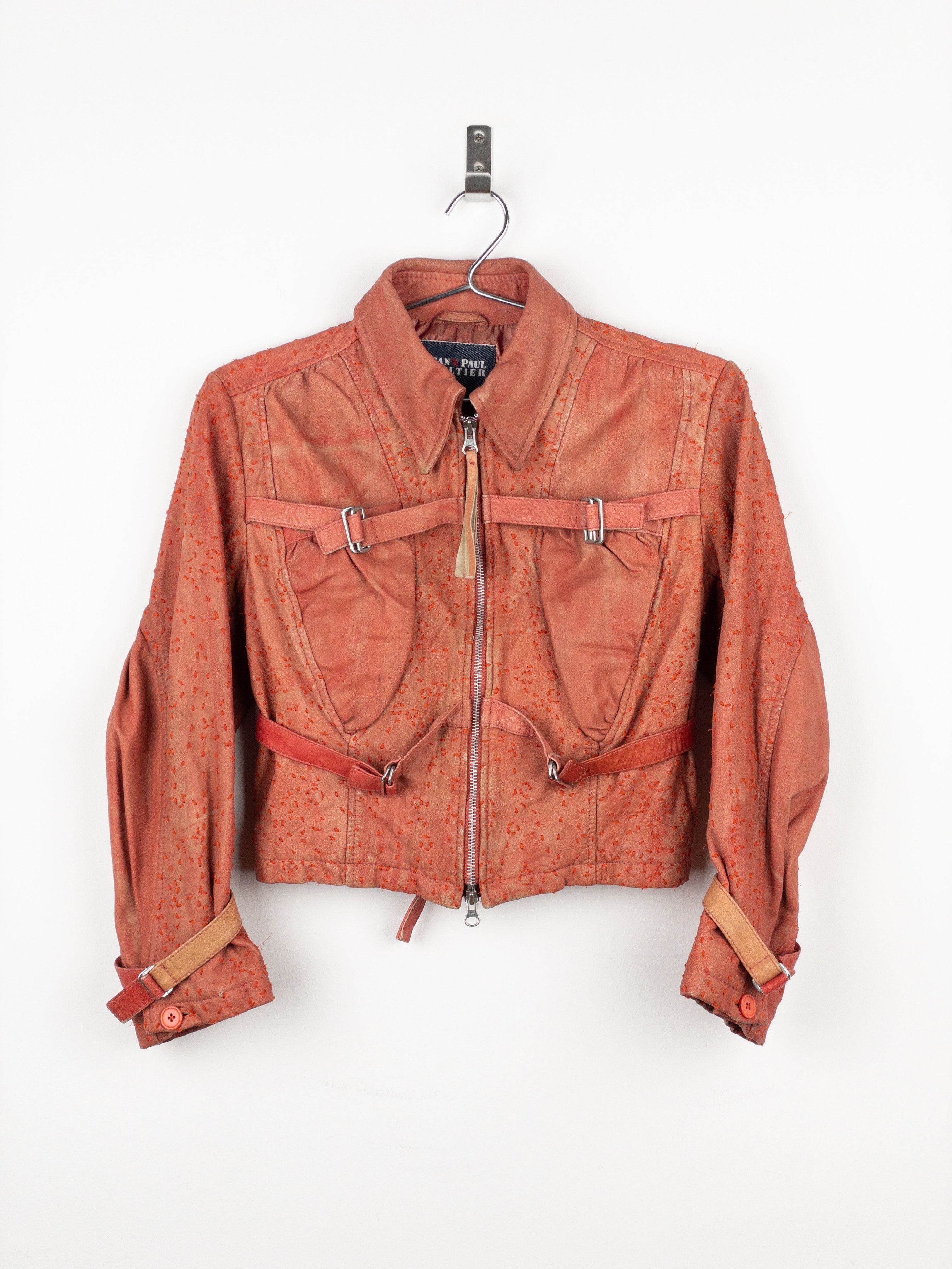 Jean Paul Gaultier 1990s Bondage-Strap Leather Jacket Size M / US 6-8 / IT 42-44 - 1 Thumbnail