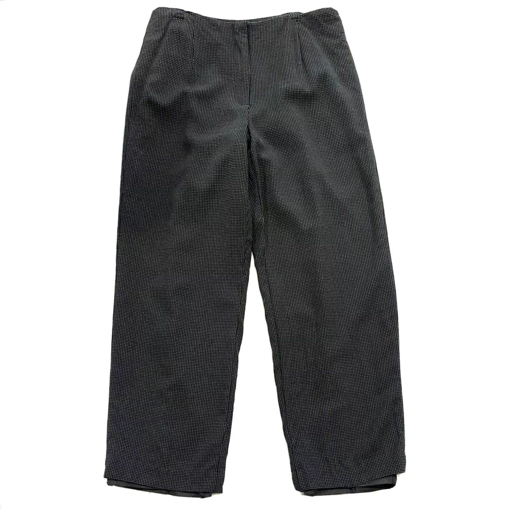 Talbots VINTAGE Talbots Dress Pants Black Wool Blend Dot Print Petites 8P Women’s Tapered Dress Pants Women’s Size 29" - 2 Thumbnail