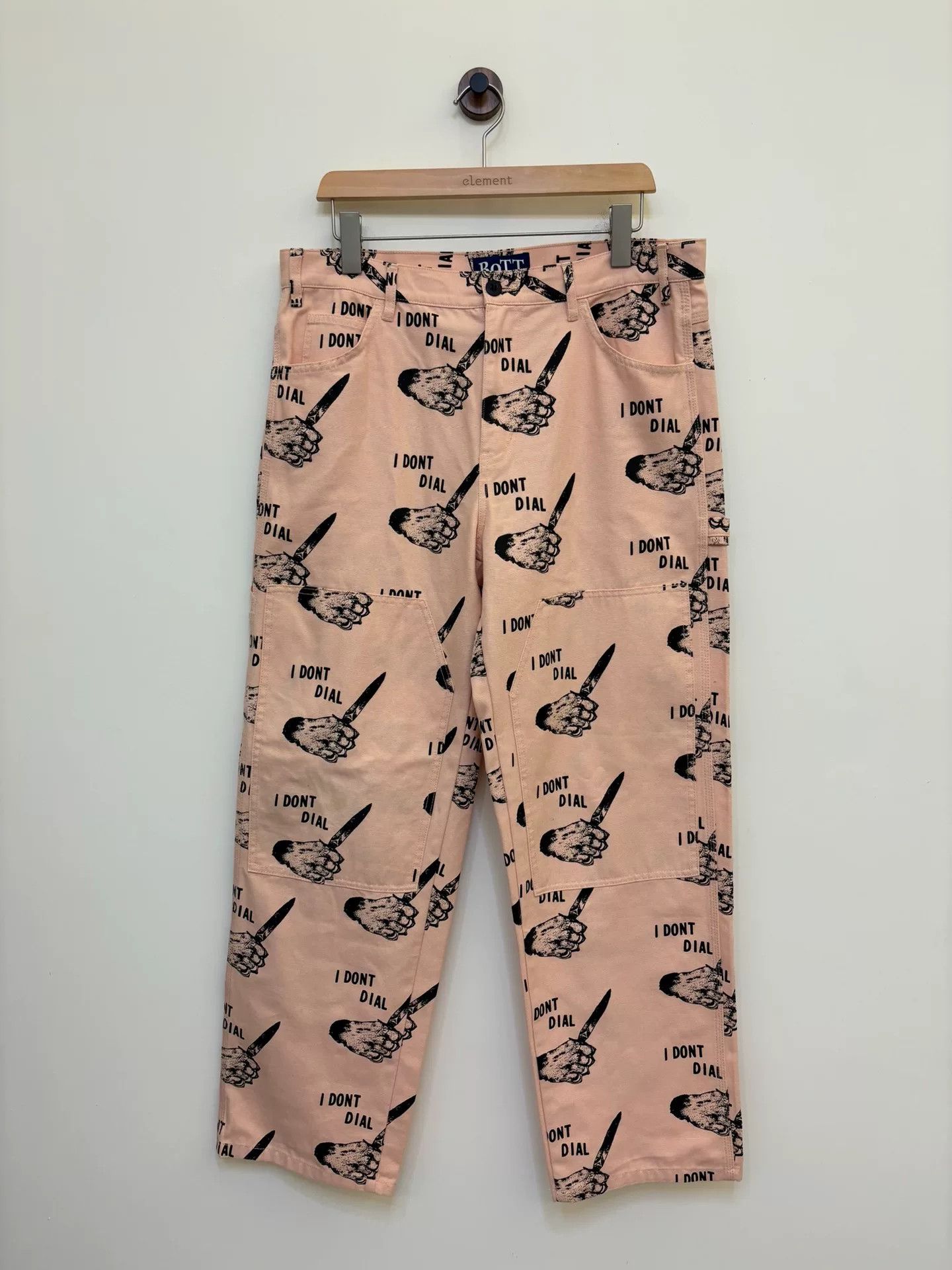 BOTTER Pink Print Lumberjack Pants Size US 34 / EU 50 - 1 Thumbnail