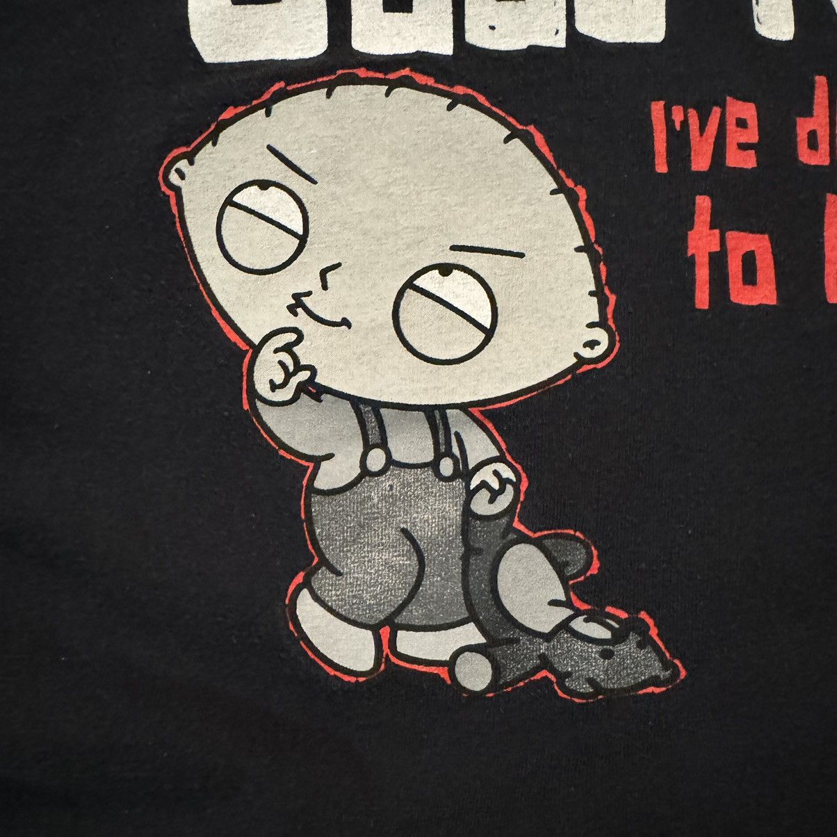 JNCO × Stussy Vintage Y2K Black And Red Family Guy Humor Graphic Tee Small Size US S / EU 44-46 / 1 - 4 Thumbnail