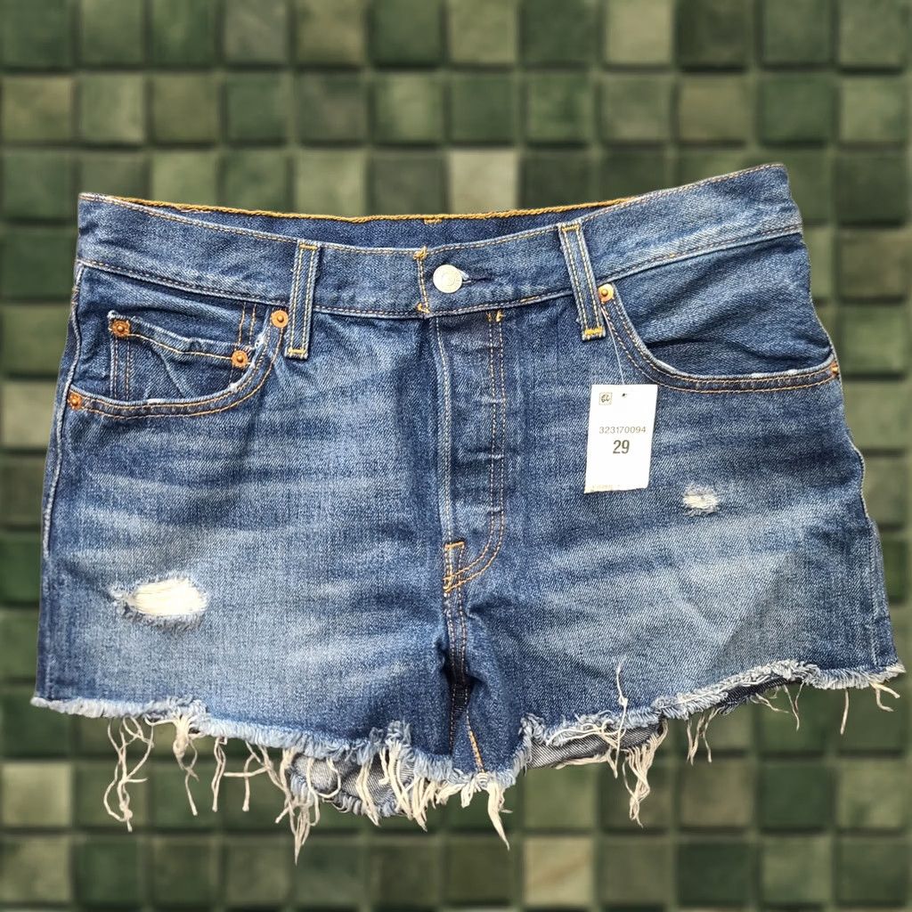 Levi's VINTAGE Levi's 501 XX Cut Off Shorts Womens 29 Regular High Rise Daisy Dukes Booty Denim Blue 90s Womens Size 29" - 1 Thumbnail