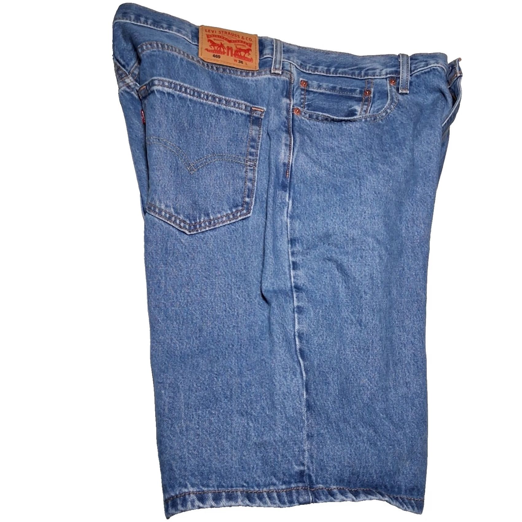 Levi's Levi's Jean Shorts Men 36 Medium Wash Blue Denim Jorts 5-Pocket 11" Inseam 13" Rise Casual Regular Shirt? Size US 36 / EU 52 - 4 Thumbnail