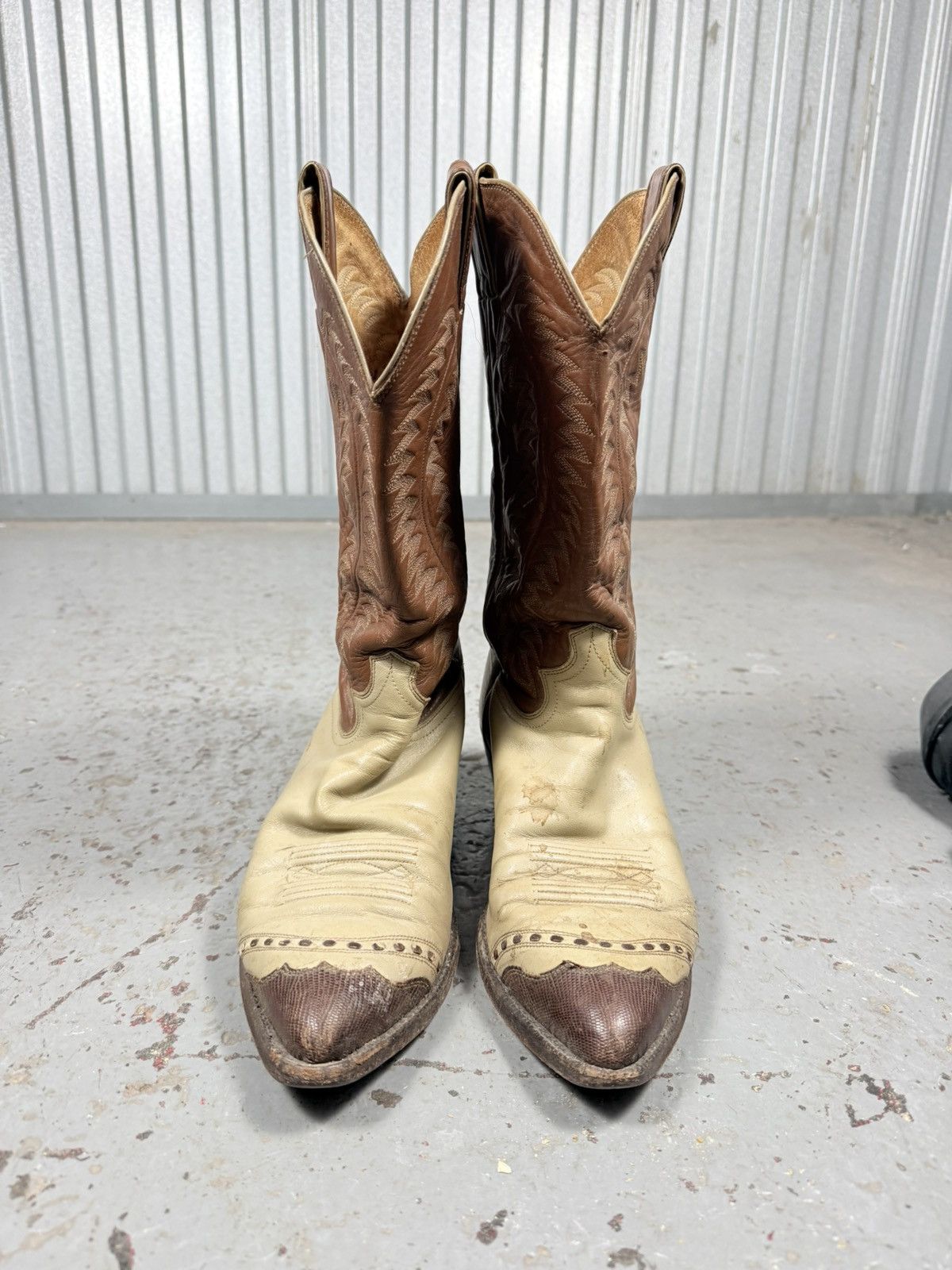 Justin 70s Vintage Made In Usa Justins Lizard Toes Boots Size US 10 / EU 43 - 8 Thumbnail