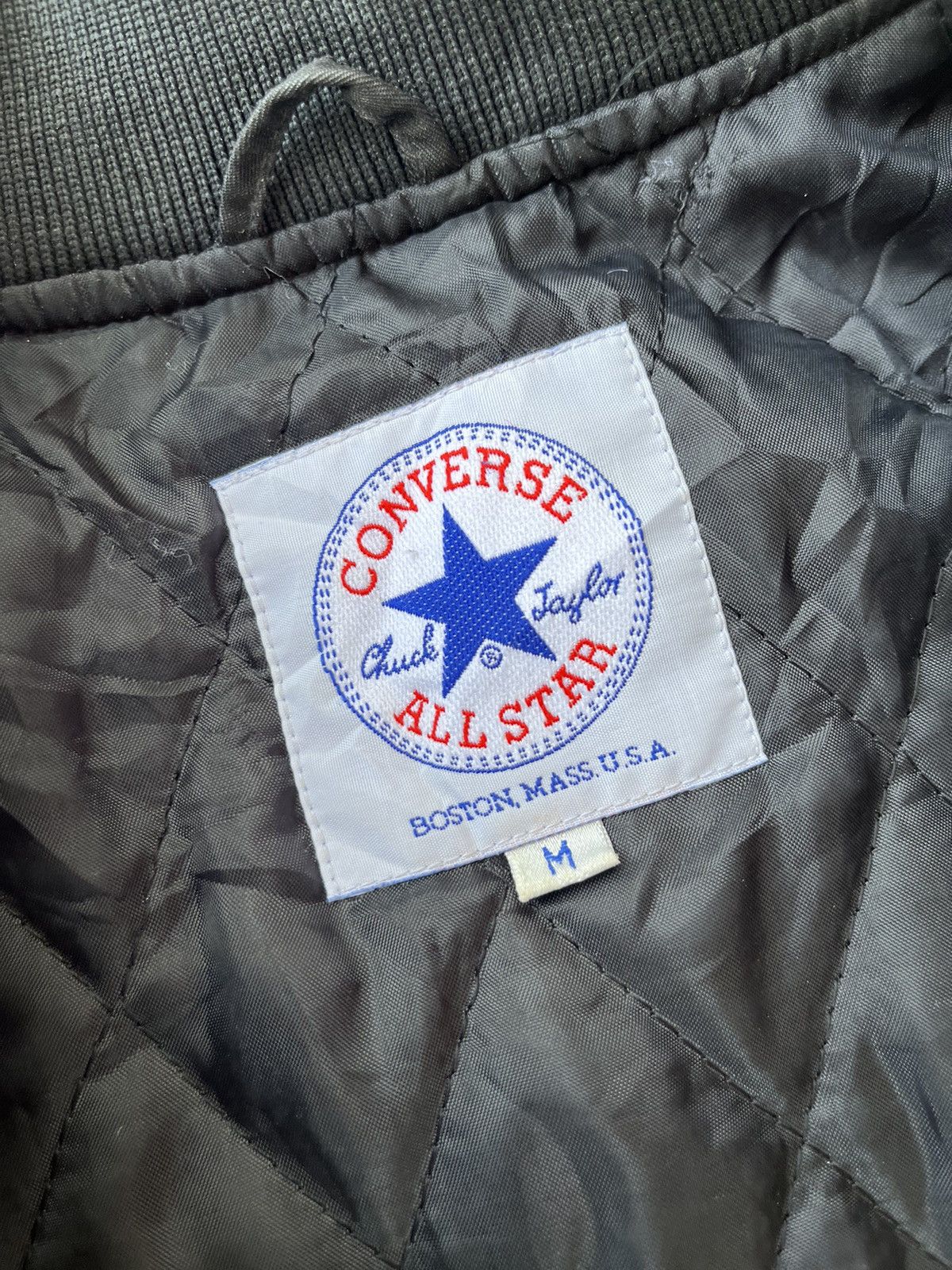 Converse × Vintage VTG Converse Bomber Jacket Black Size US M / EU 48-50 / 2 - 8 Thumbnail