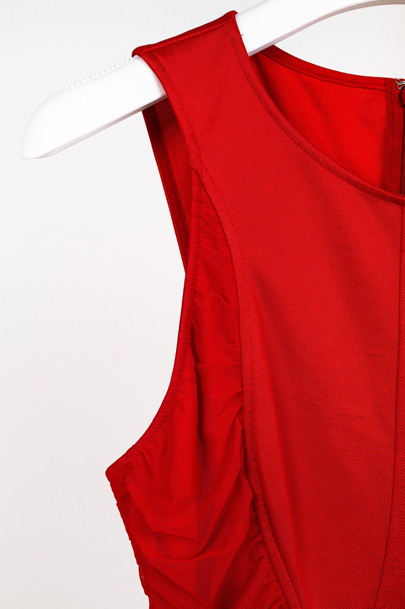 Versace Versace Collection Red Knit Ruched Bodycon Dress Size S / US 4 / IT 40 - 5 Thumbnail