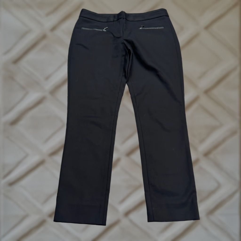Club Monaco Club Monaco Pants Womens 4 Black Mid Rise Ankle Pockets Dress Pants Flat Front Career Work Regular Fit Size 27" / US 4 / IT 40 - 1 Thumbnail