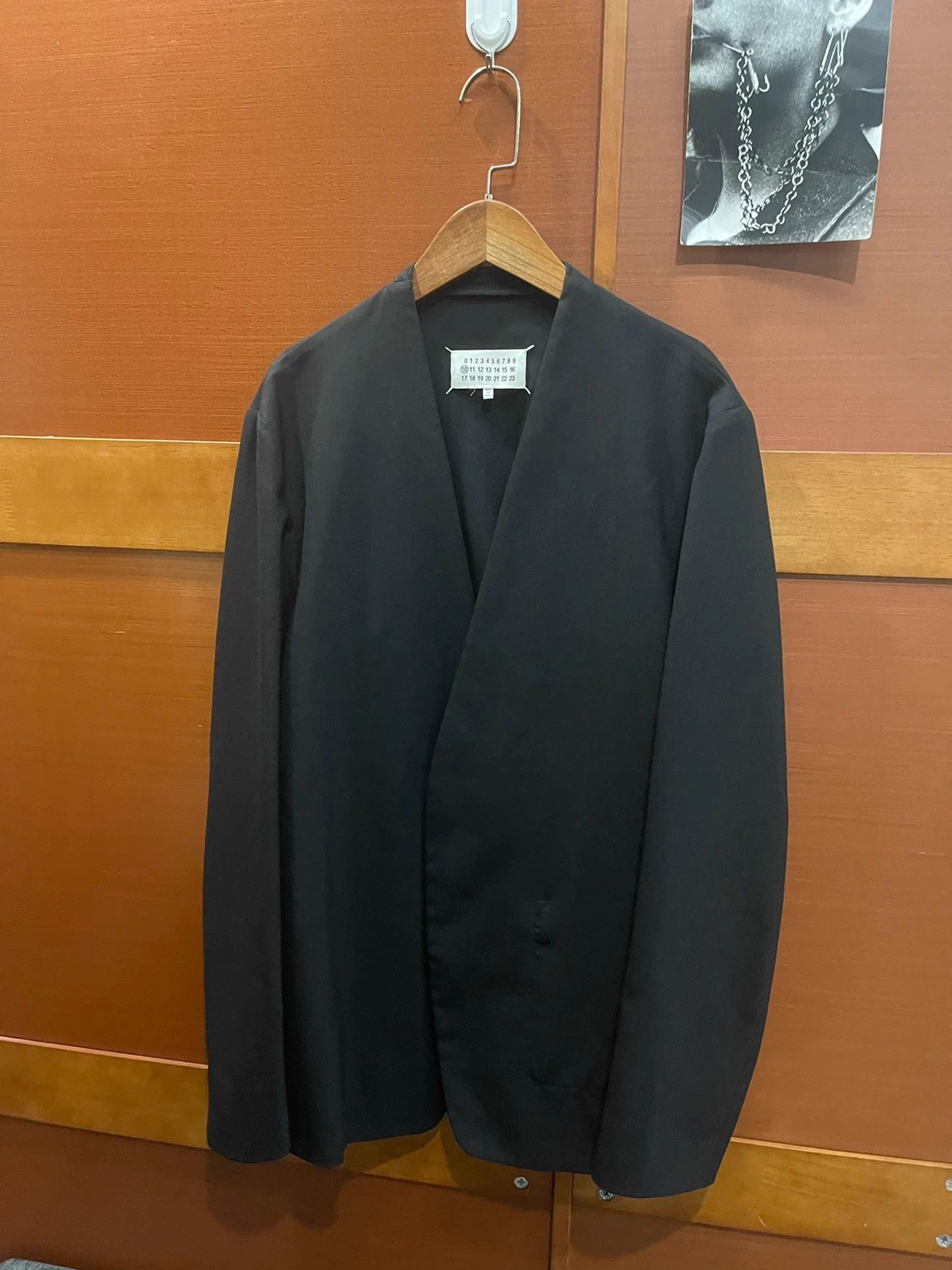 Maison Margiela Maison Margiela collarless wool thin blazer 48 Size 48S - 2 Thumbnail