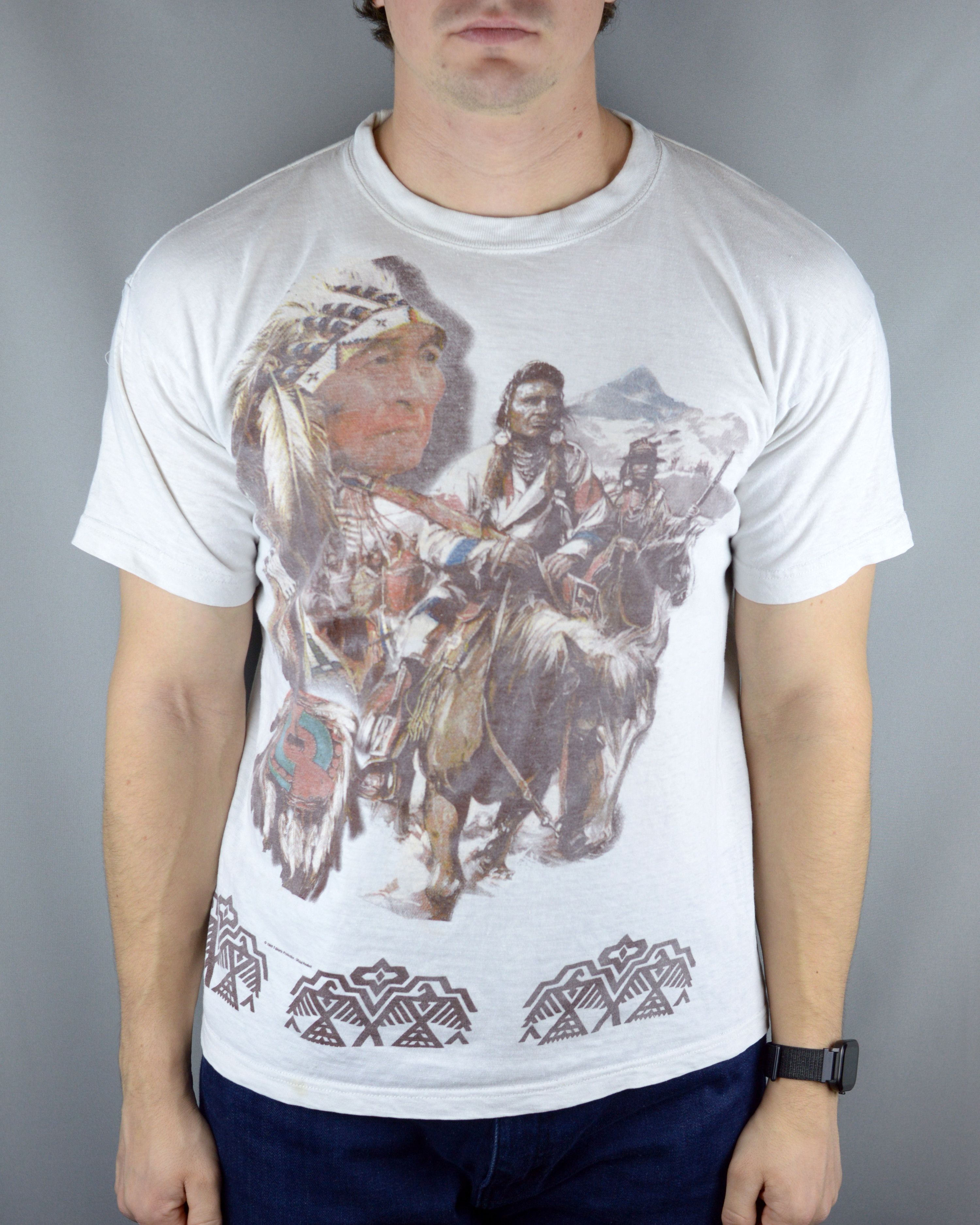 Vintage Vintage Native American 1999 t shirt Size US M / EU 48-50 / 2 - 1 Thumbnail
