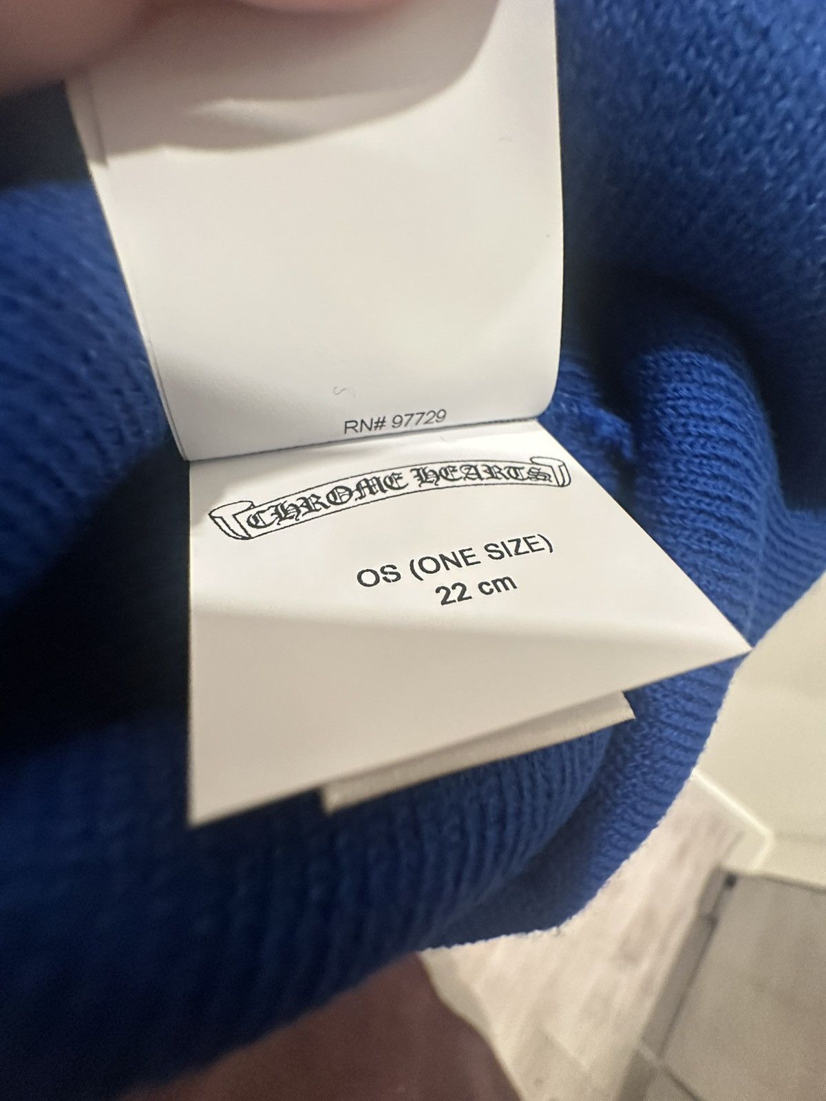 Chrome Hearts Chrome Hearts Blue CH Beanie Size ONE SIZE - 8 Thumbnail