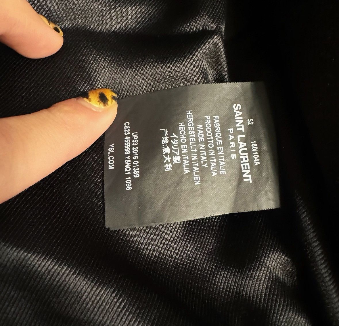 Saint Laurent Paris Saint Laurent rare version L01 bloody tooth Bloodlust sheep Size US L / EU 52-54 / 3 - 5 Thumbnail