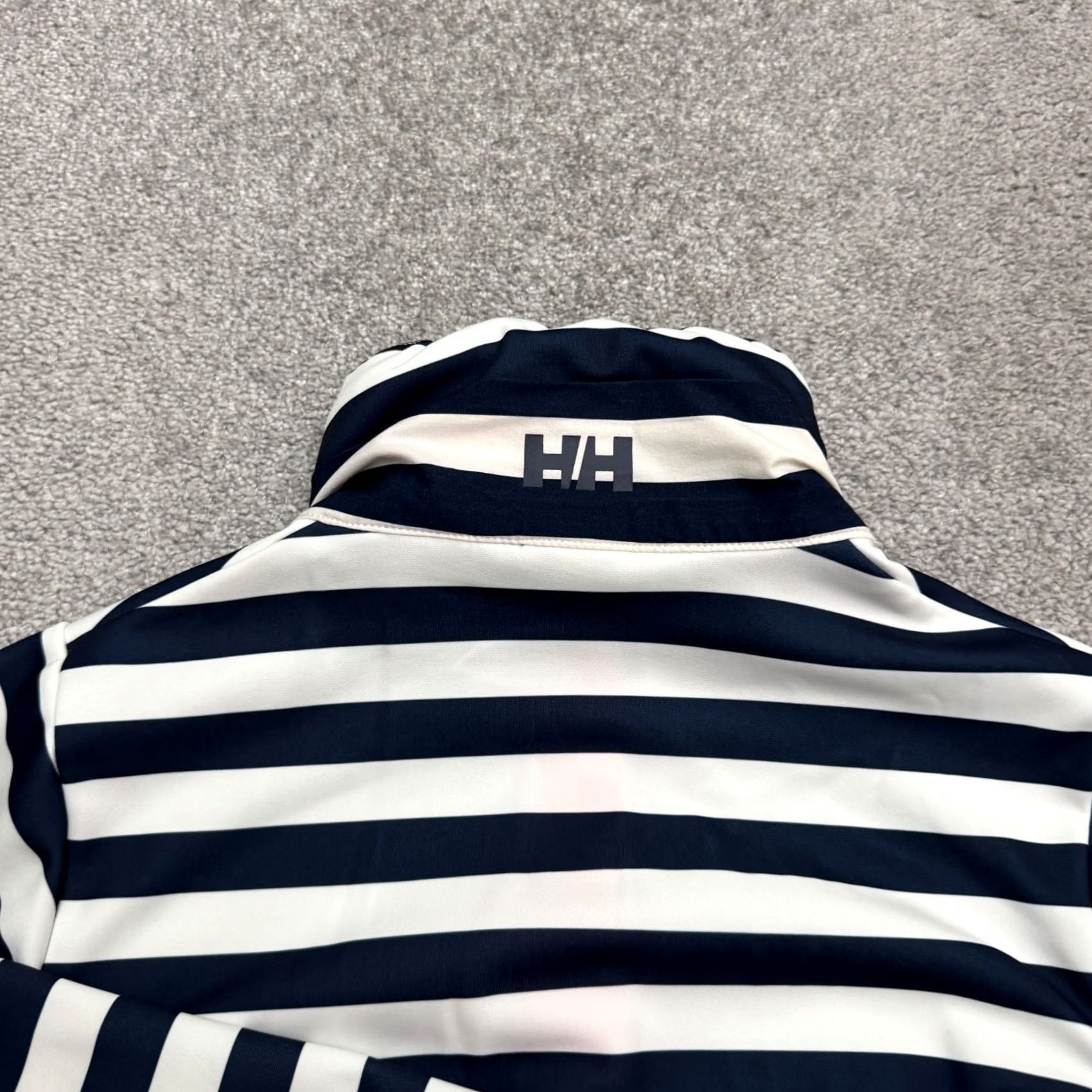 Helly Hansen Helly Hansen Jacket Womens Small Navy White Striped Fleece Size S / US 4 / IT 40 - 4 Thumbnail