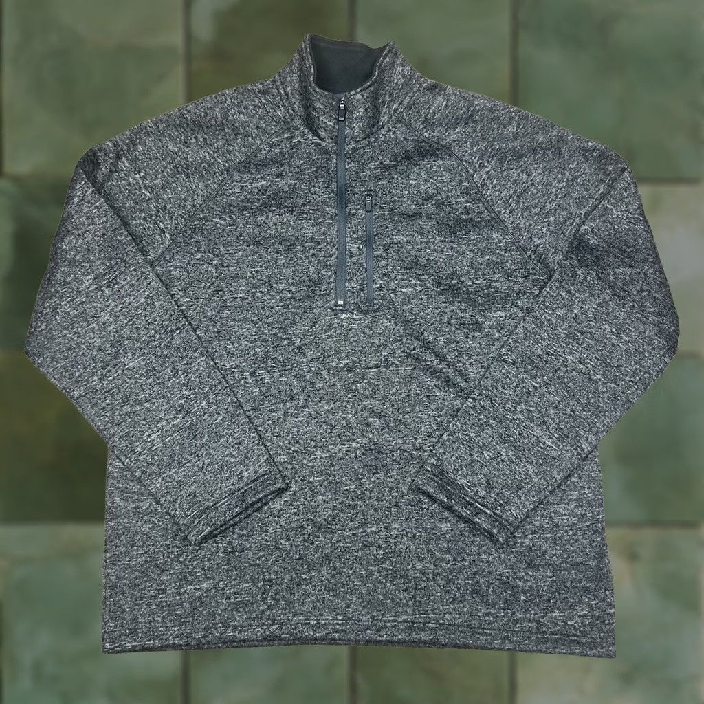Eddie Bauer Eddie Bauer Mens Quarter Zip Fleece Pullover Gray XL Chest Pocket Firns? Size US XL / EU 56 / 4 - 1 Thumbnail