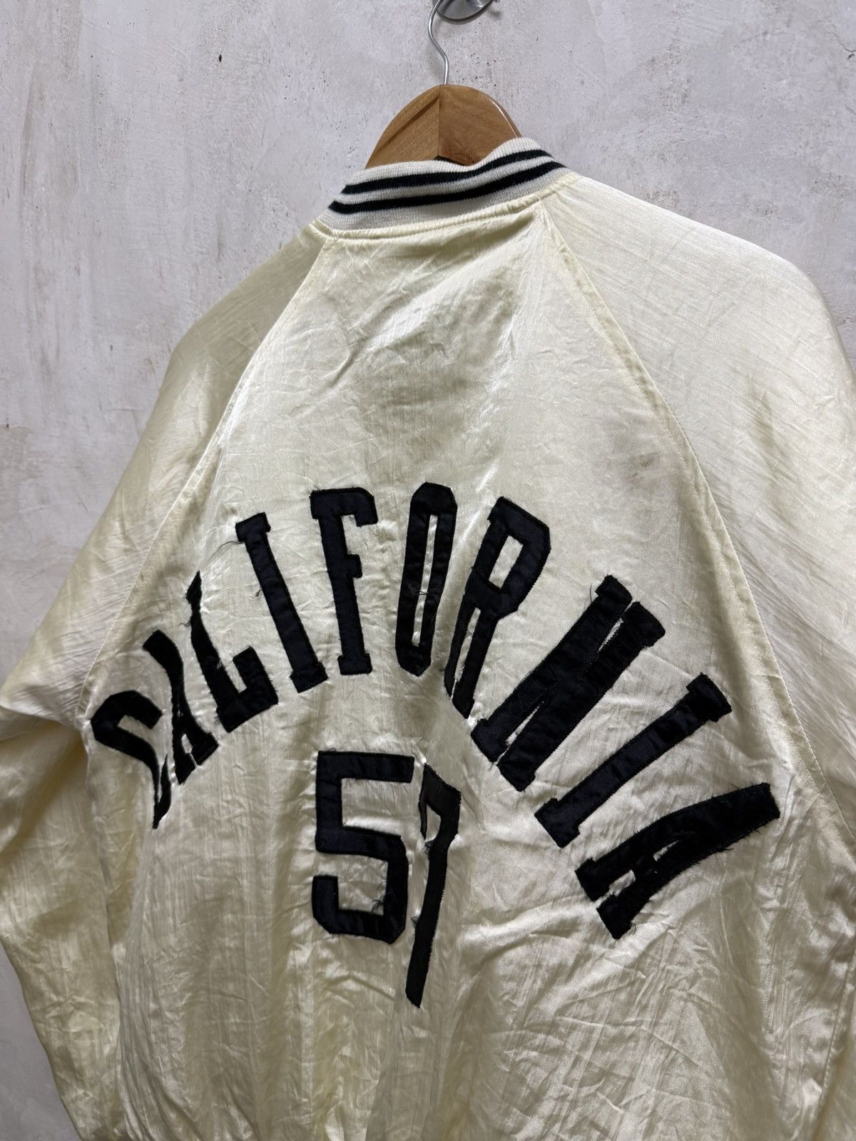 Vintage Vintage SGL “California 57” Satin Varsity College Jacket Size US L / EU 52-54 / 3 - 3 Thumbnail