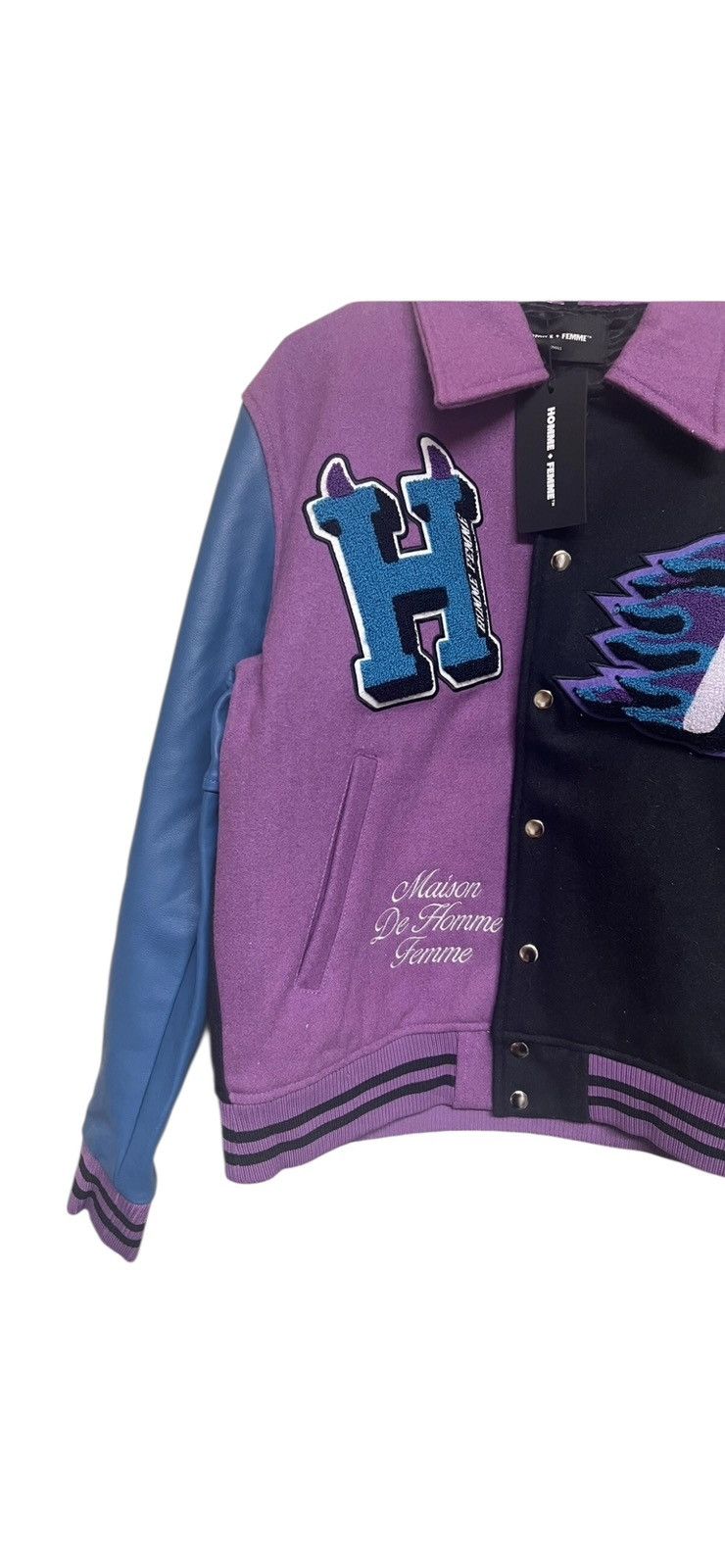 Homme + Femme La Homme Femme Small ( Fits Like Medium ) Varsity Jacket Purple Size US S / EU 44-46 / 1 - 5 Thumbnail