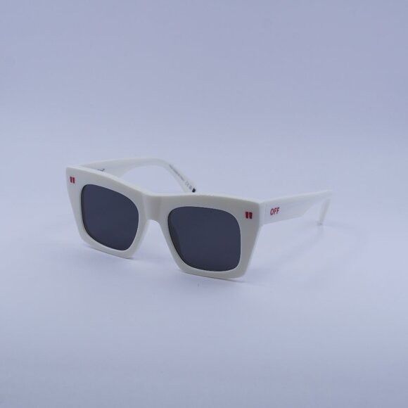 Off-White Off-White OERI13Y SELMA 0107 Sunglasses White Square Frame Size ONE SIZE - 1 Thumbnail