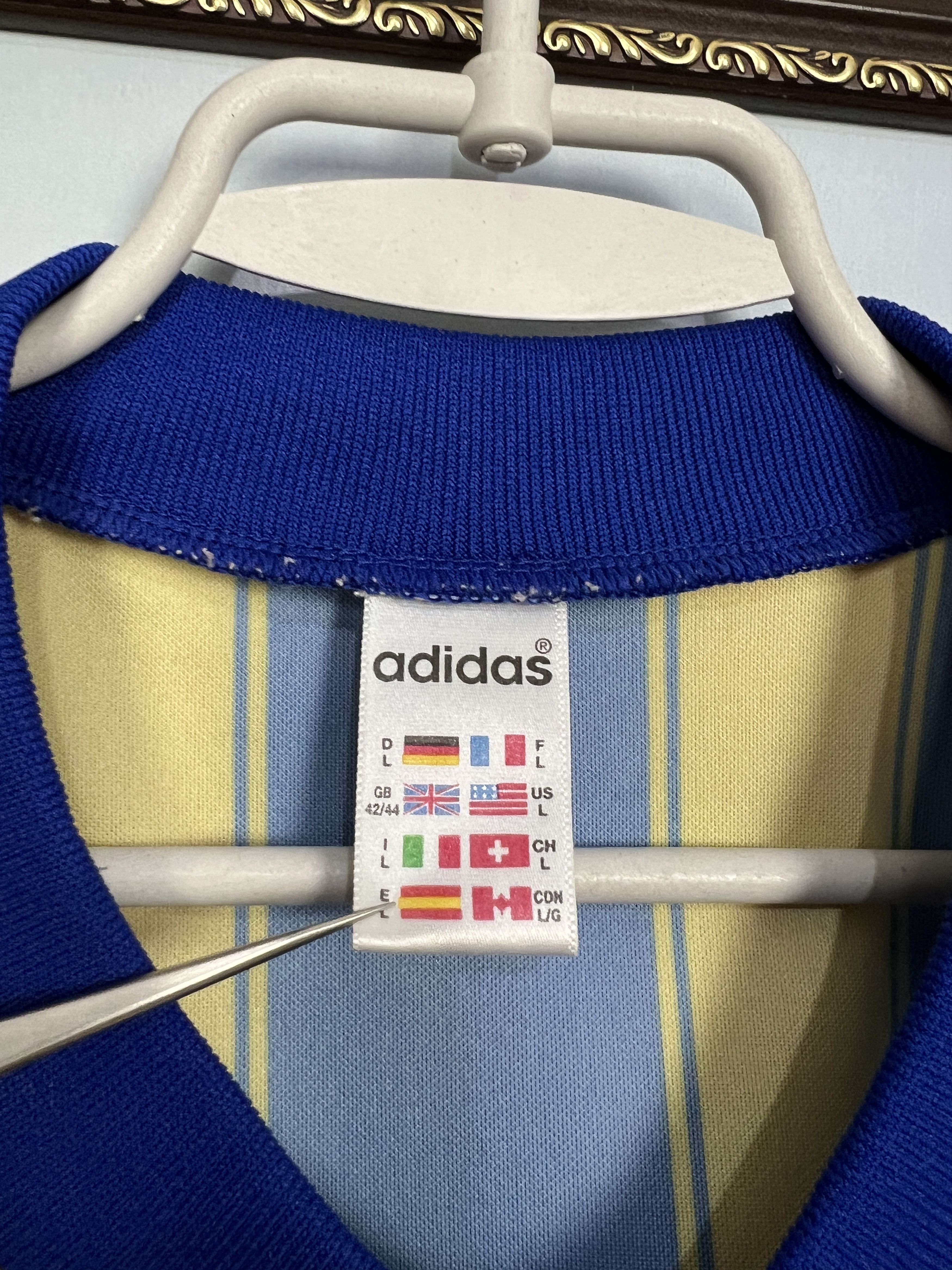 Adidas Vintage Football Template Shirt Soccer Long Sleeve Jersey Size US L / EU 52-54 / 3 - 6 Thumbnail