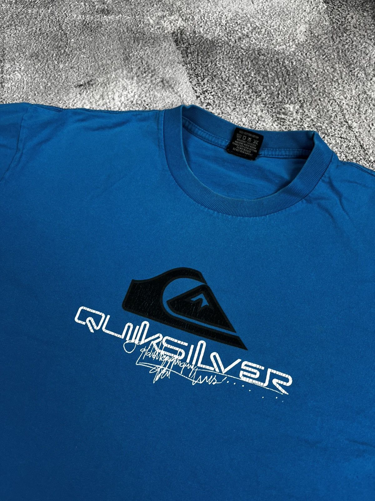 Quiksilver Rare!! Vintage 00's QUIKSILVER Logo Graphic Faded Tee Shirt Size US M / EU 48-50 / 2 - 7 Thumbnail