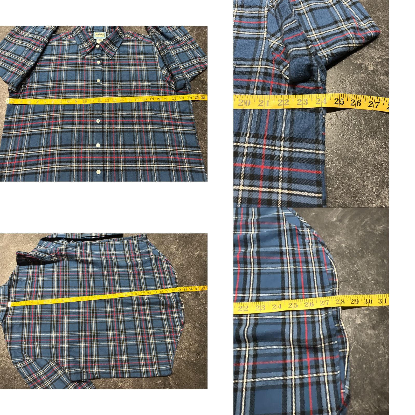 Pendleton VINTAGE Pendleton Flannel Shirt Women's Long Sleeve Button-Up Plaid Pocket XL Blue Size XL / US 12-14 / IT 48-50 - 8 Thumbnail