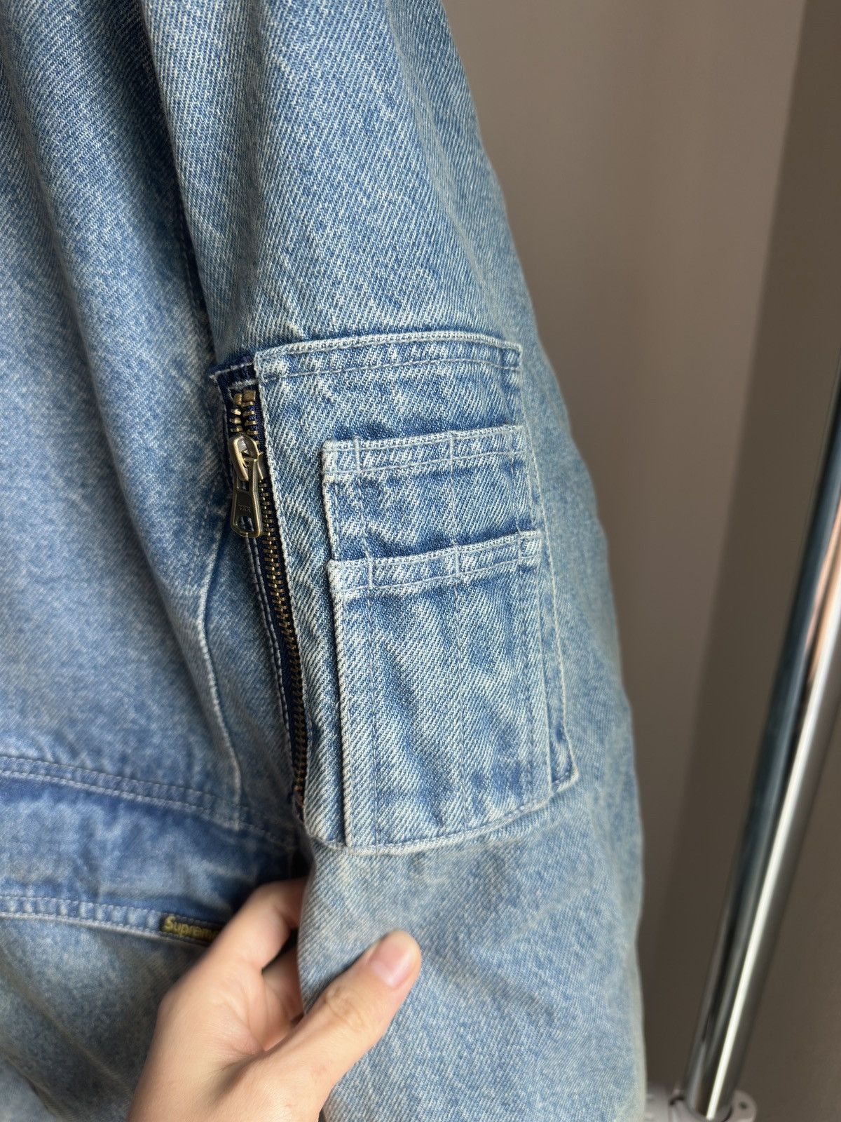 Supreme Faux Fur Reversible Work Jacket Denim Blue Size US L / EU 52-54 / 3 - 6 Thumbnail