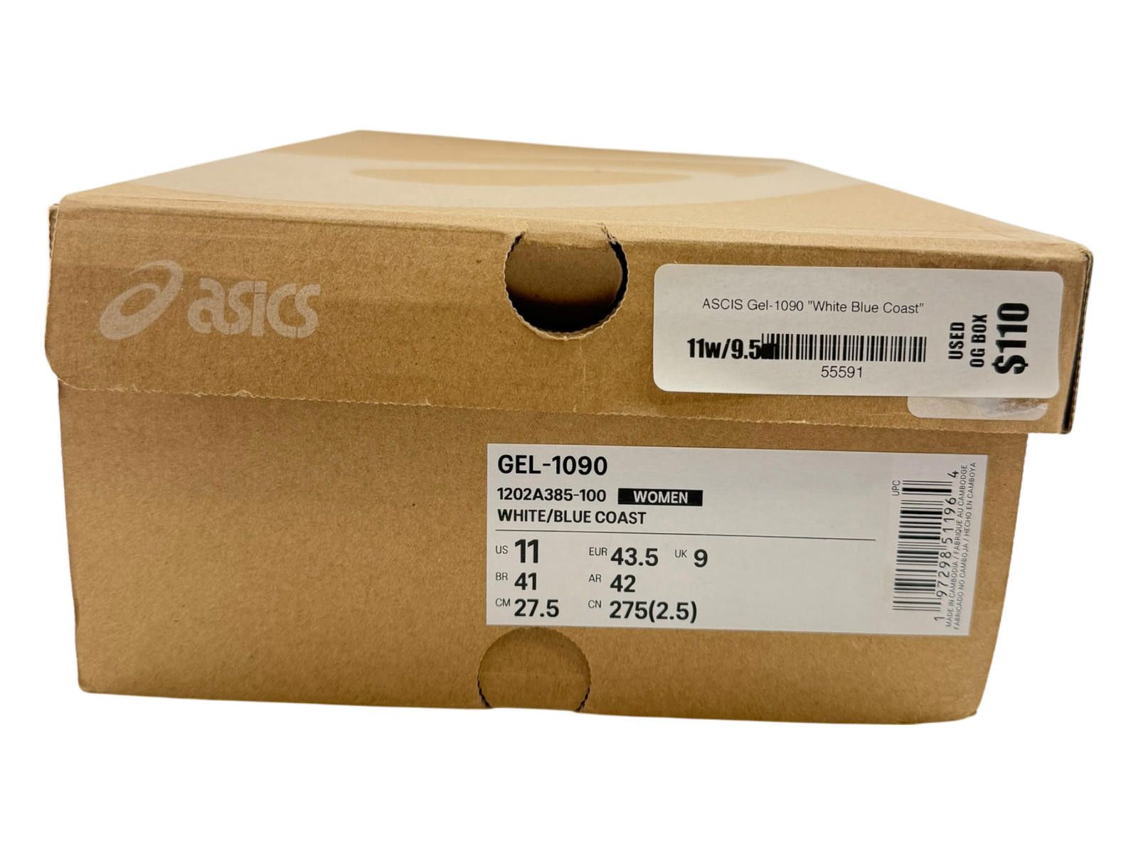 Asics ASICS Gel-1090 White Blue Coast 11W Used OG Box Size US 11 / IT 41 - 6 Thumbnail