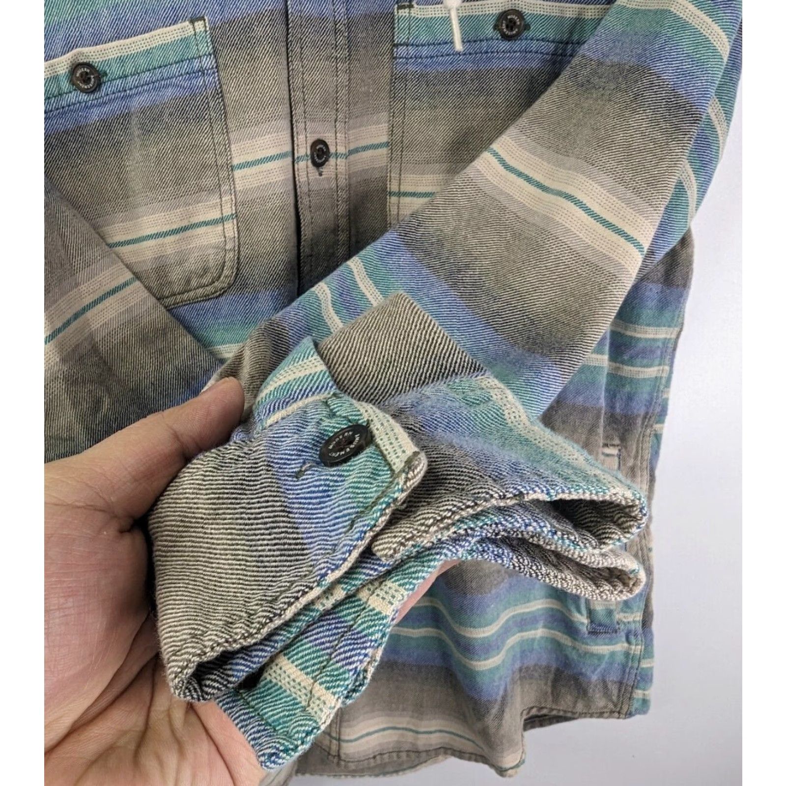 Vintage VINTAGE Modern Amusement Shirt Hoodie Striped Shacket Men’s Medium Long Sleeve Button-Up Size US M / EU 48-50 / 2 - 4 Thumbnail