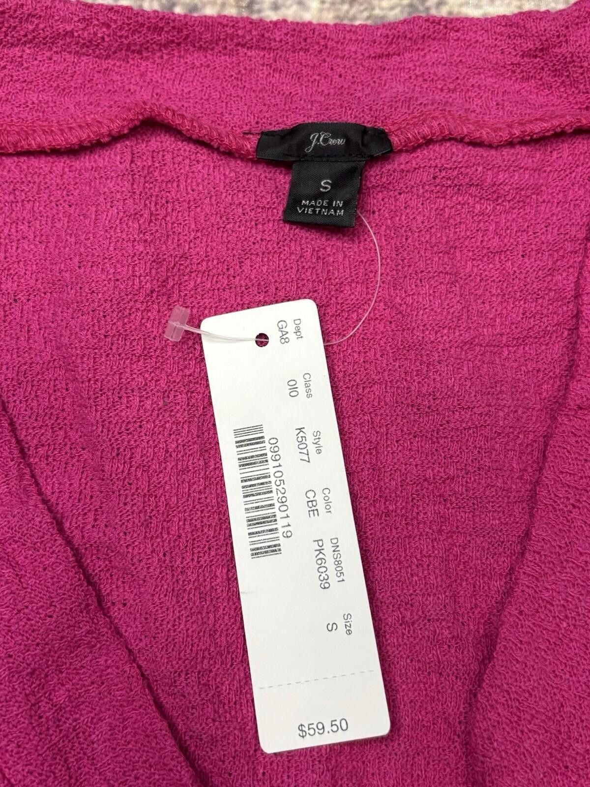 J.Crew J Crew Sweater Womens Small Cotton Cross Front Pink Pullover Size S / US 4 / IT 40 - 2 Thumbnail