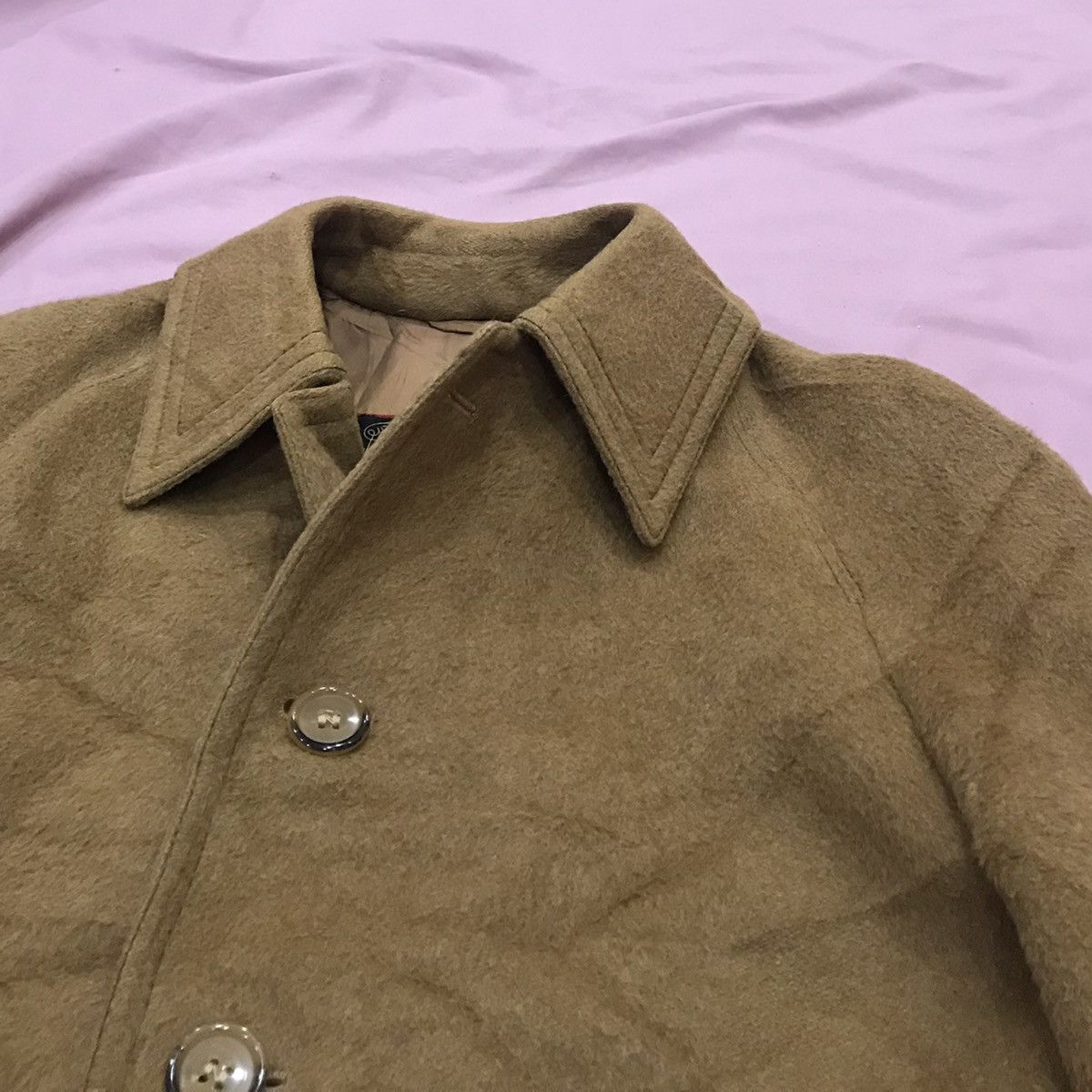 Vintage ALPACA WOOL long hair camel fuzzy coat Size US M / EU 48-50 / 2 - 3 Thumbnail