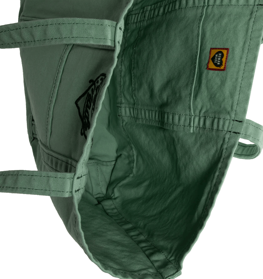Human Made o1h1sh11224 Size: OS/Garment Dyed Tote Bag in Green Size ONE SIZE - 3 Thumbnail