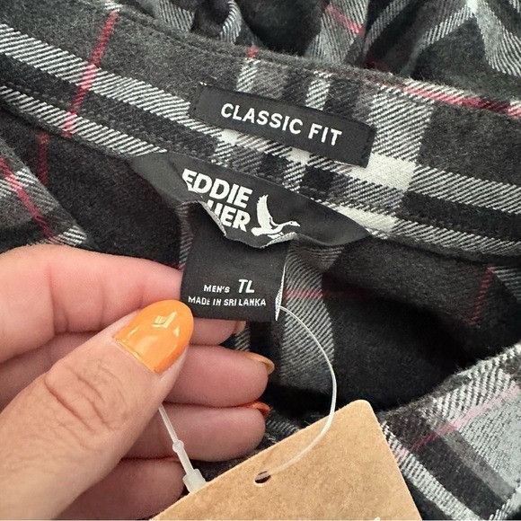 Eddie Bauer NWT Eddie Bauer Black, White, and Red Plaid Cotton Button Do Size US L / EU 52-54 / 3 - 6 Thumbnail