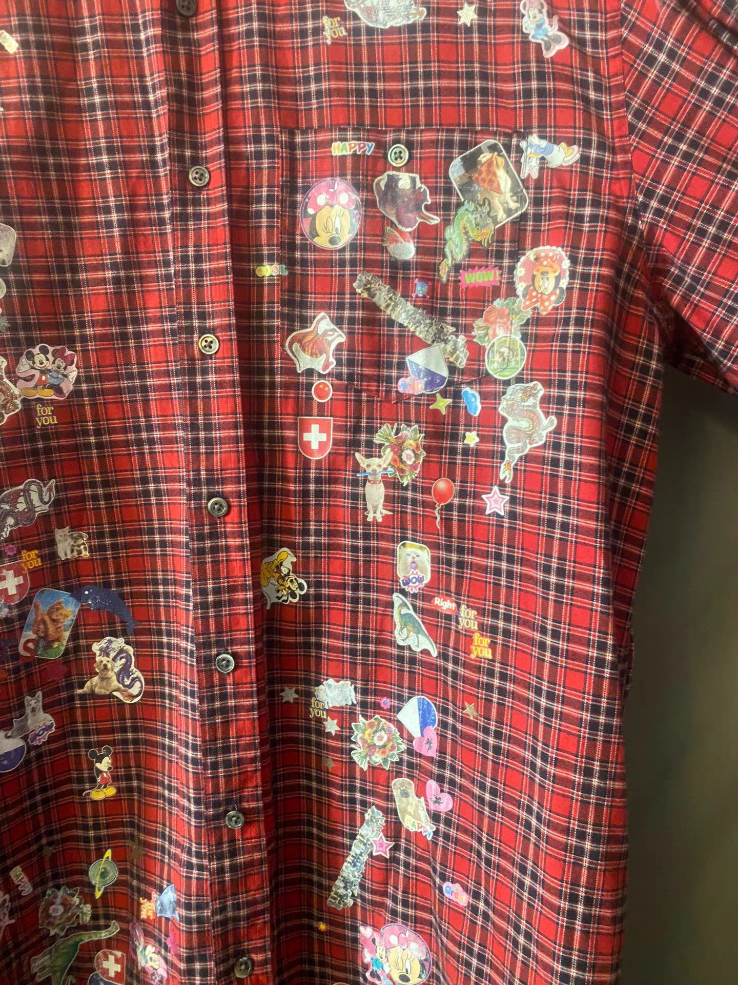 Vetements VETEMENTS Zoo Print Red Plaid Shirt Size US S / EU 44-46 / 1 - 6 Thumbnail