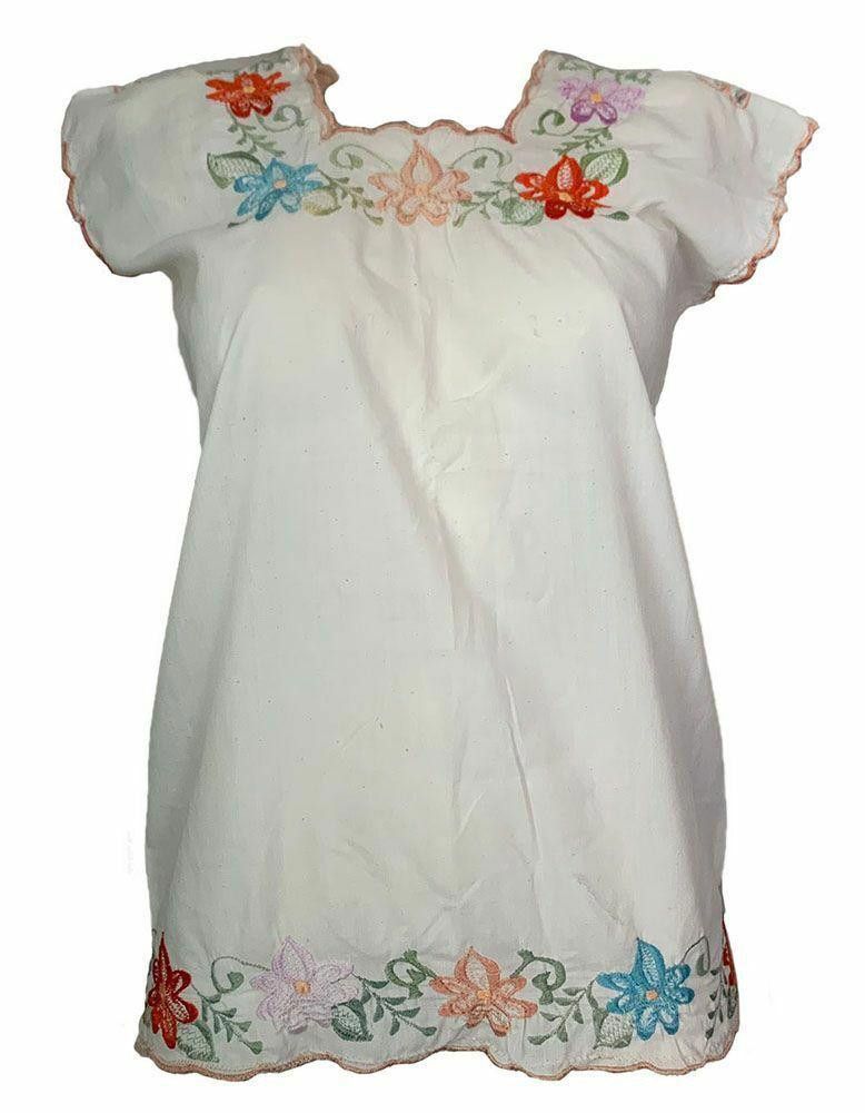 Designer Pre Owned Embroidered White Hand Made Blouse M Size M / US 6-8 / IT 42-44 - 1 Thumbnail