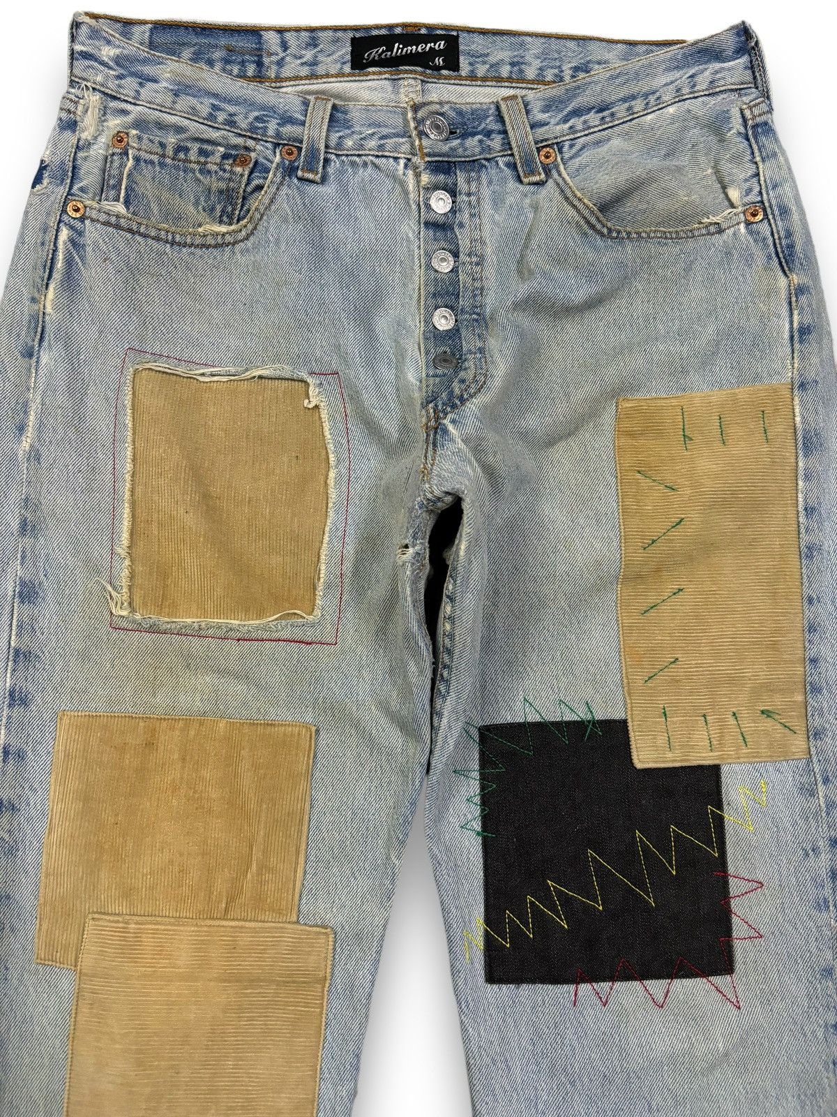 Kapital Vintage Levis 501 Patchwork Jeans Reconstructed by Kalimera Size US 32 / EU 48 - 5 Thumbnail