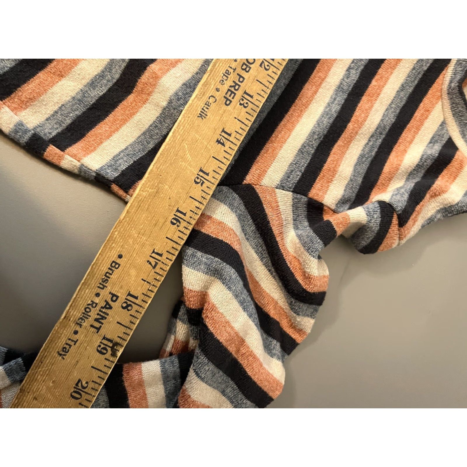 American Eagle Outfitters American Eagle Outfitters Sweater Women Size S Orange Cream Blue Striped Crew Neck Long Sleeve Pullover Womens Size S / US 4 / IT 40 - 5 Thumbnail