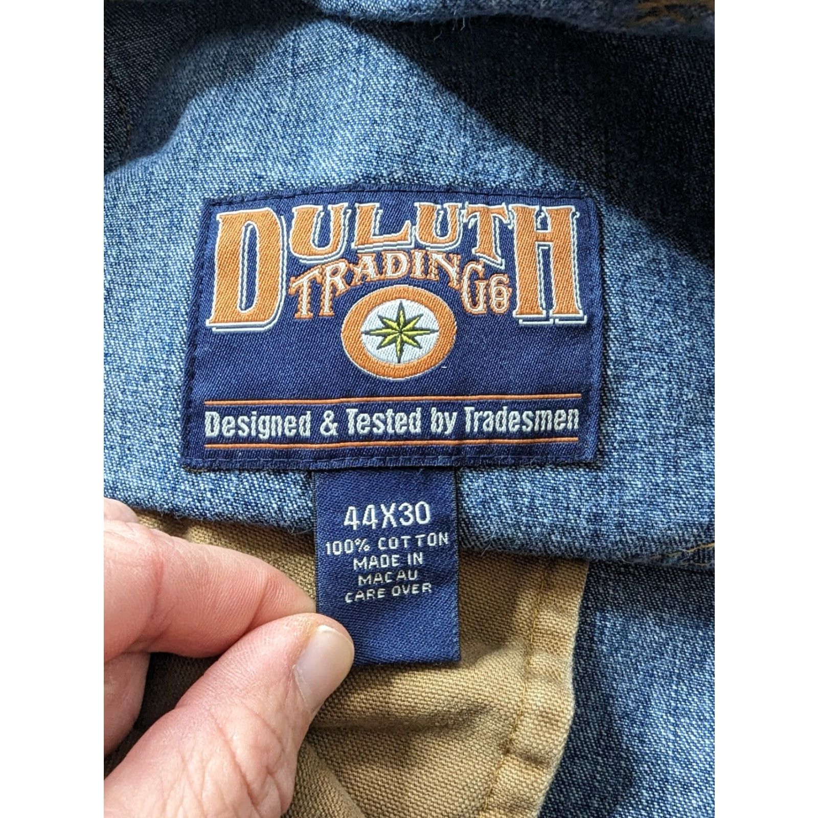 CO Duluth Jeans Mens 44 x 30 Blue Denim Straight Leg M5M Pants Regular Jeans Mens Blue Straight Hem Pockets Denim Duluth Trading Co L49? Size US 44 / EU 60 - 3 Thumbnail