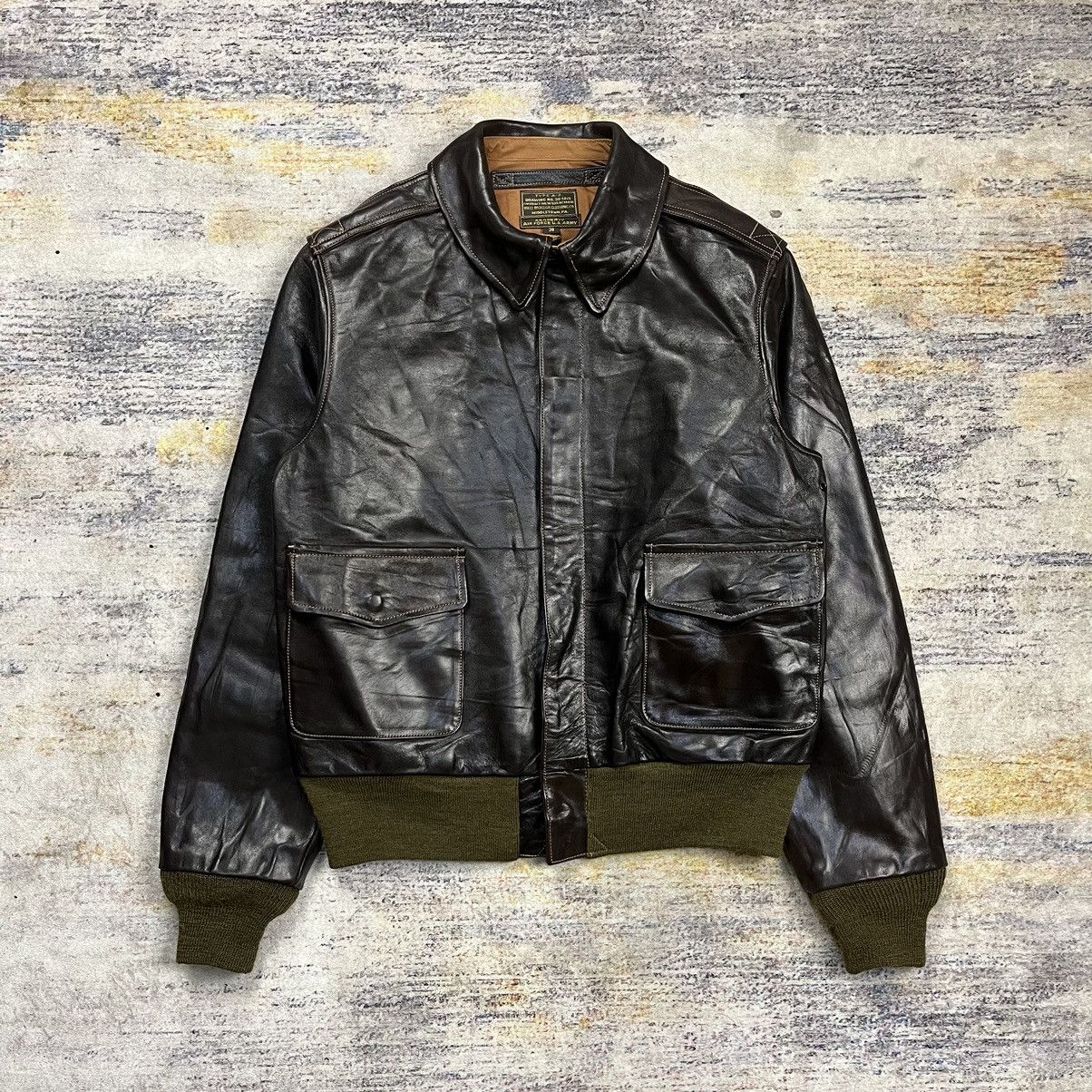 The Real McCoy's Buzz rickson's BR80253HY A-2 flight horsehide leather  jacket | Grailed