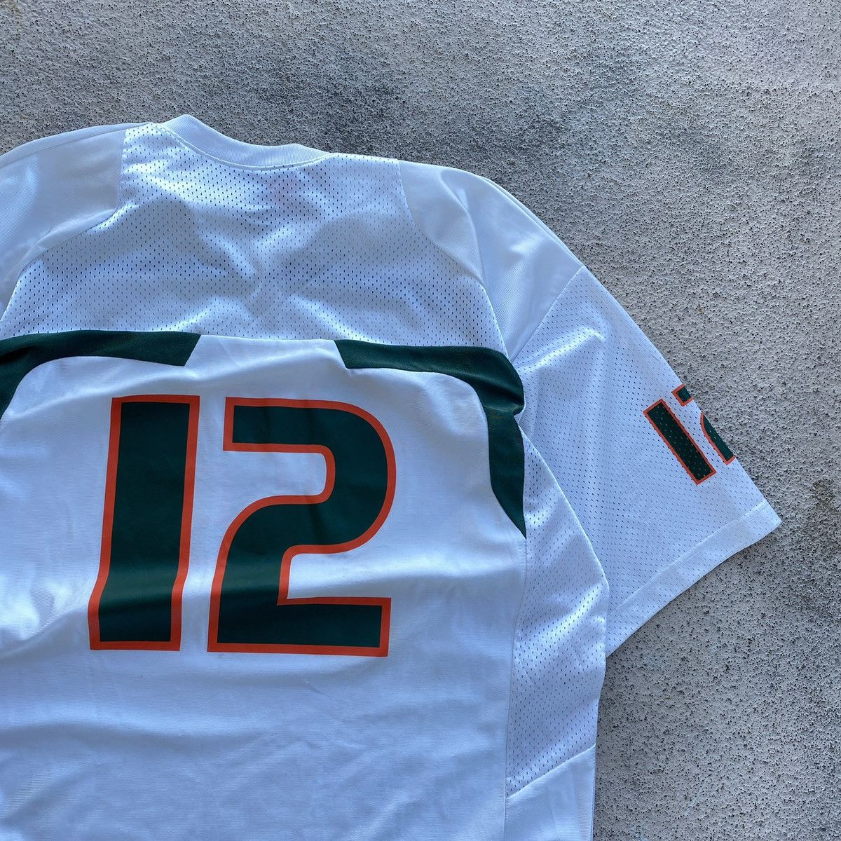 NCAA 90s Y2K NIKE MIAMI HURRICANES #12 Jim Kelly BASEBALL JERSEY Size US XXL / EU 58 / 5 - 4 Thumbnail