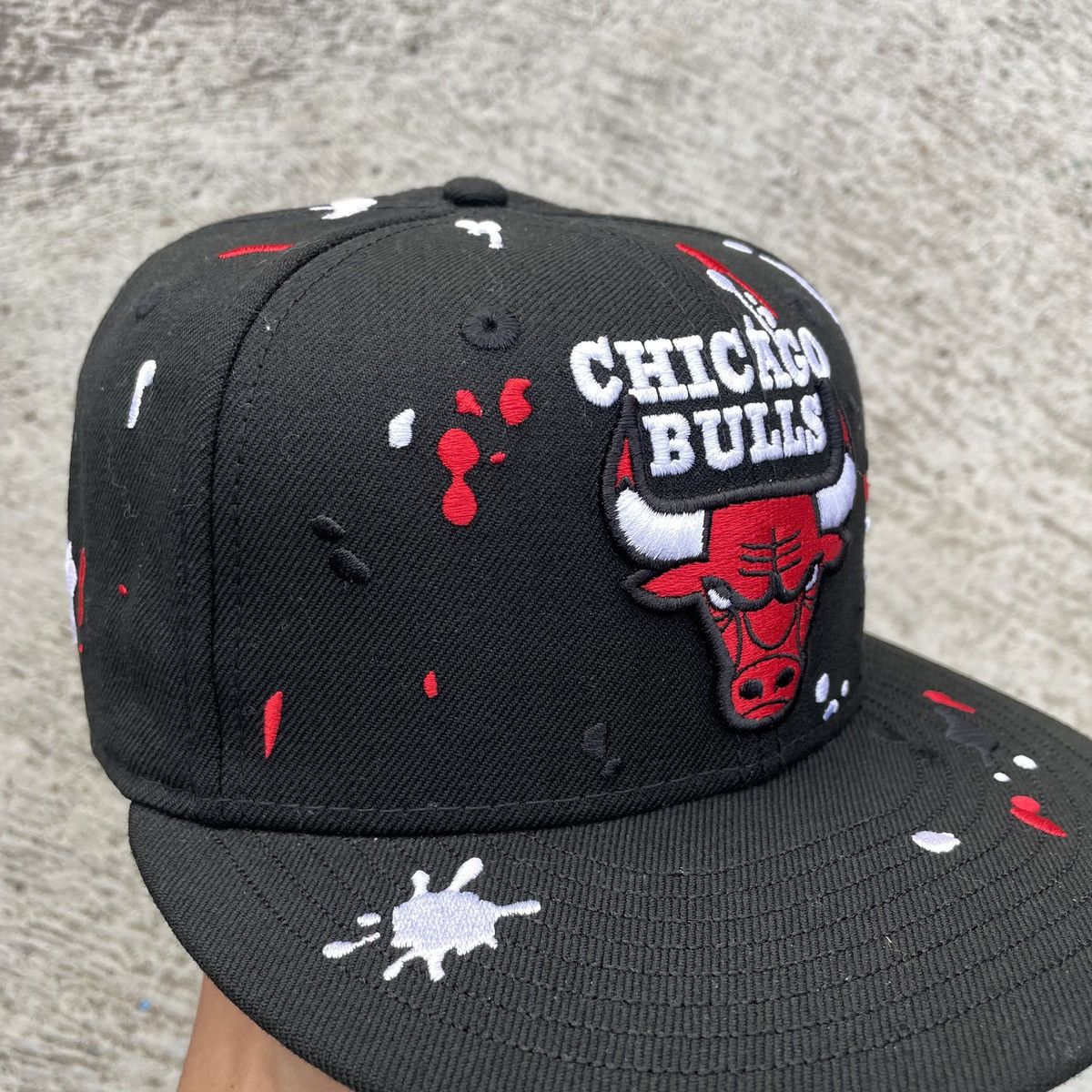 New Era Sick splash Embroidery Chicago bulls hat Size ONE SIZE - 6 Thumbnail