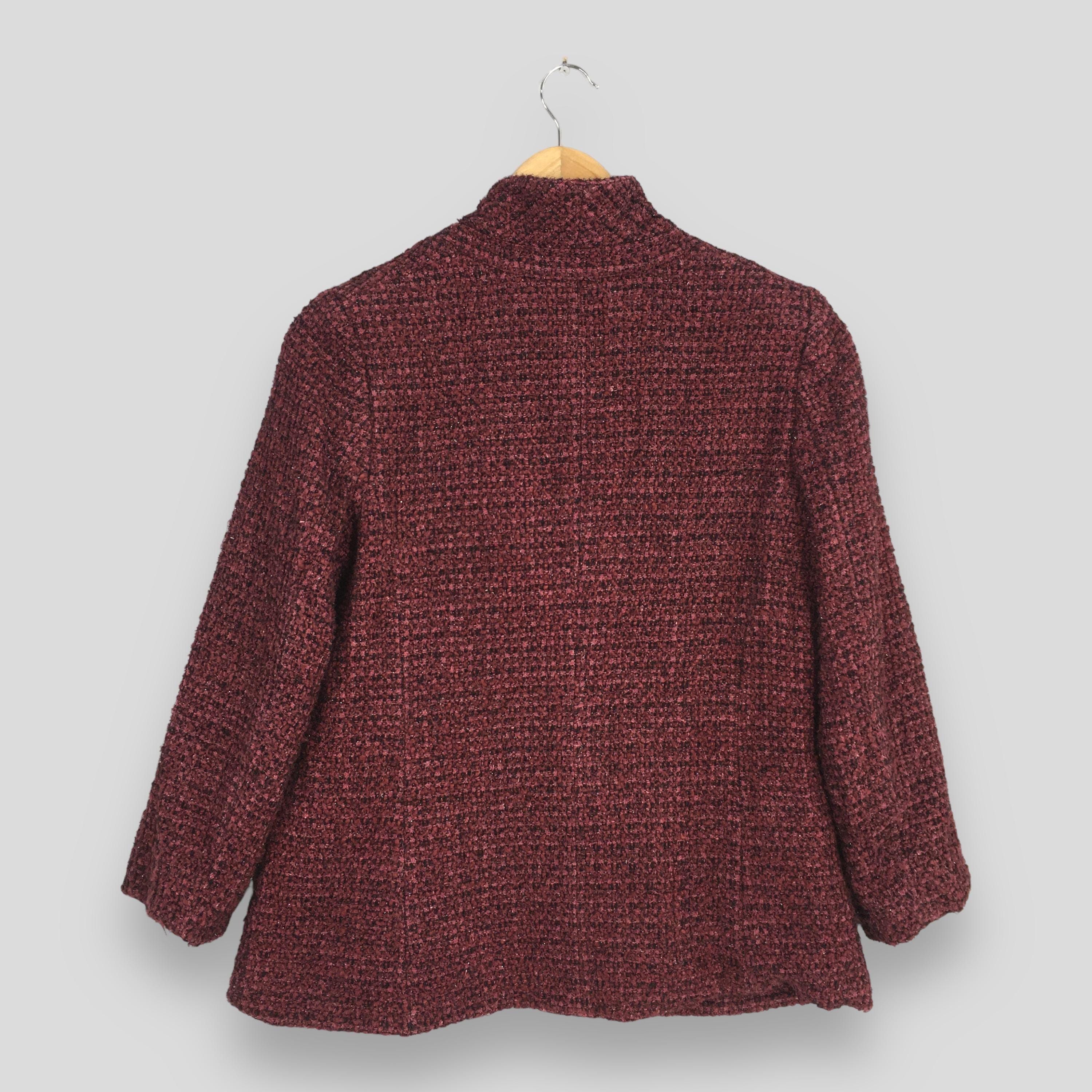 Designer Vintage Yoshie Inaba Women Red Wool Blazer Small Size S / US 4 / IT 40 - 8 Thumbnail