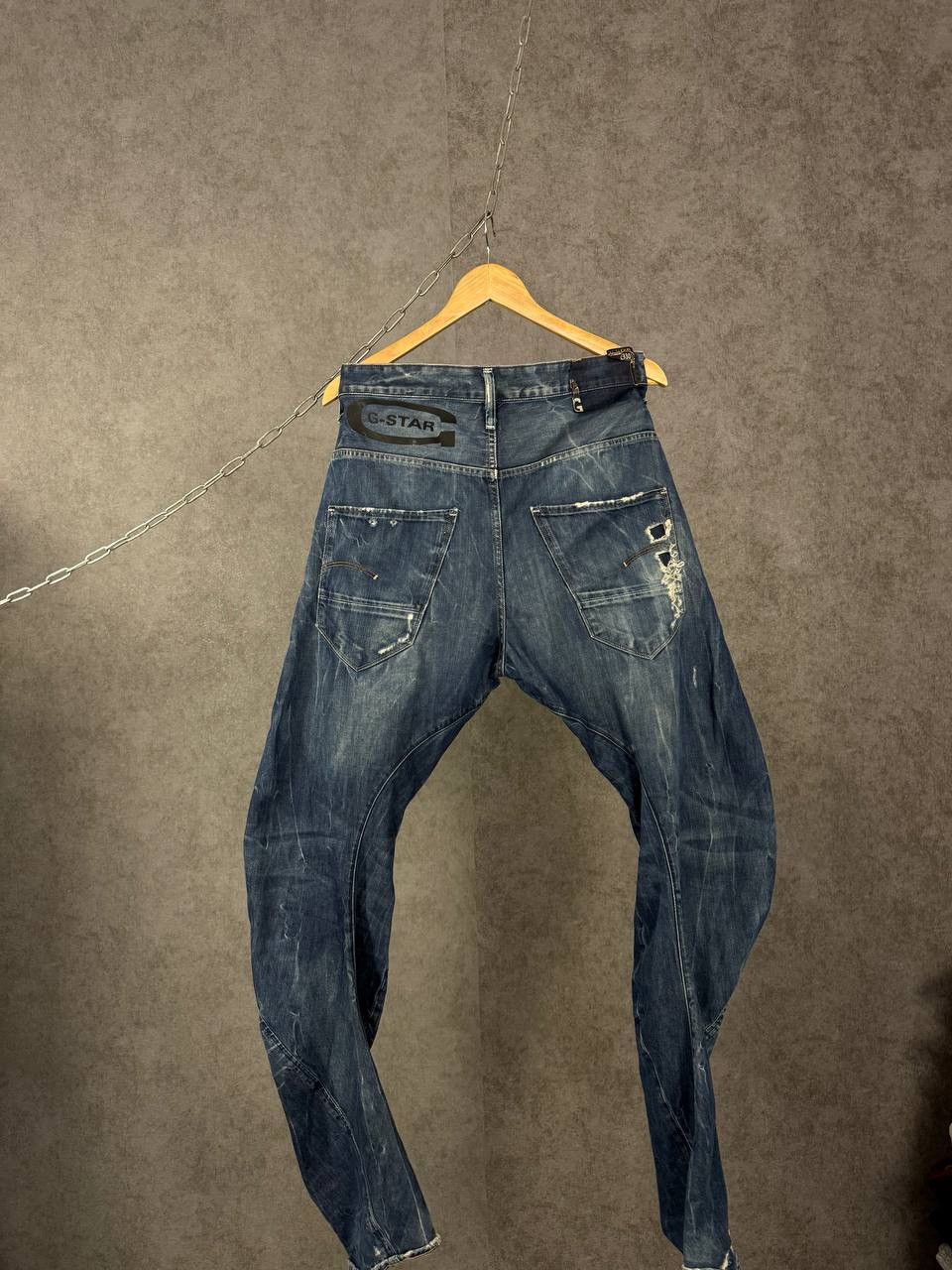 G-Star G Star Raw designer distressed denim asymmetric jeans Size US 33 - 7 Thumbnail