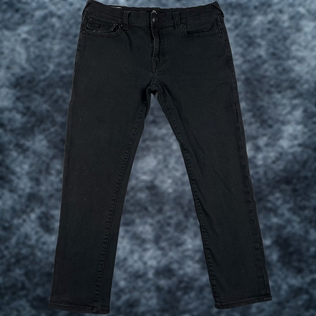 True Religion True Religion Rocco Flap Relaxed Skinny Jeans Stretch Denim 36x30 Mens Black Size US 36 / EU 52 - 1 Thumbnail