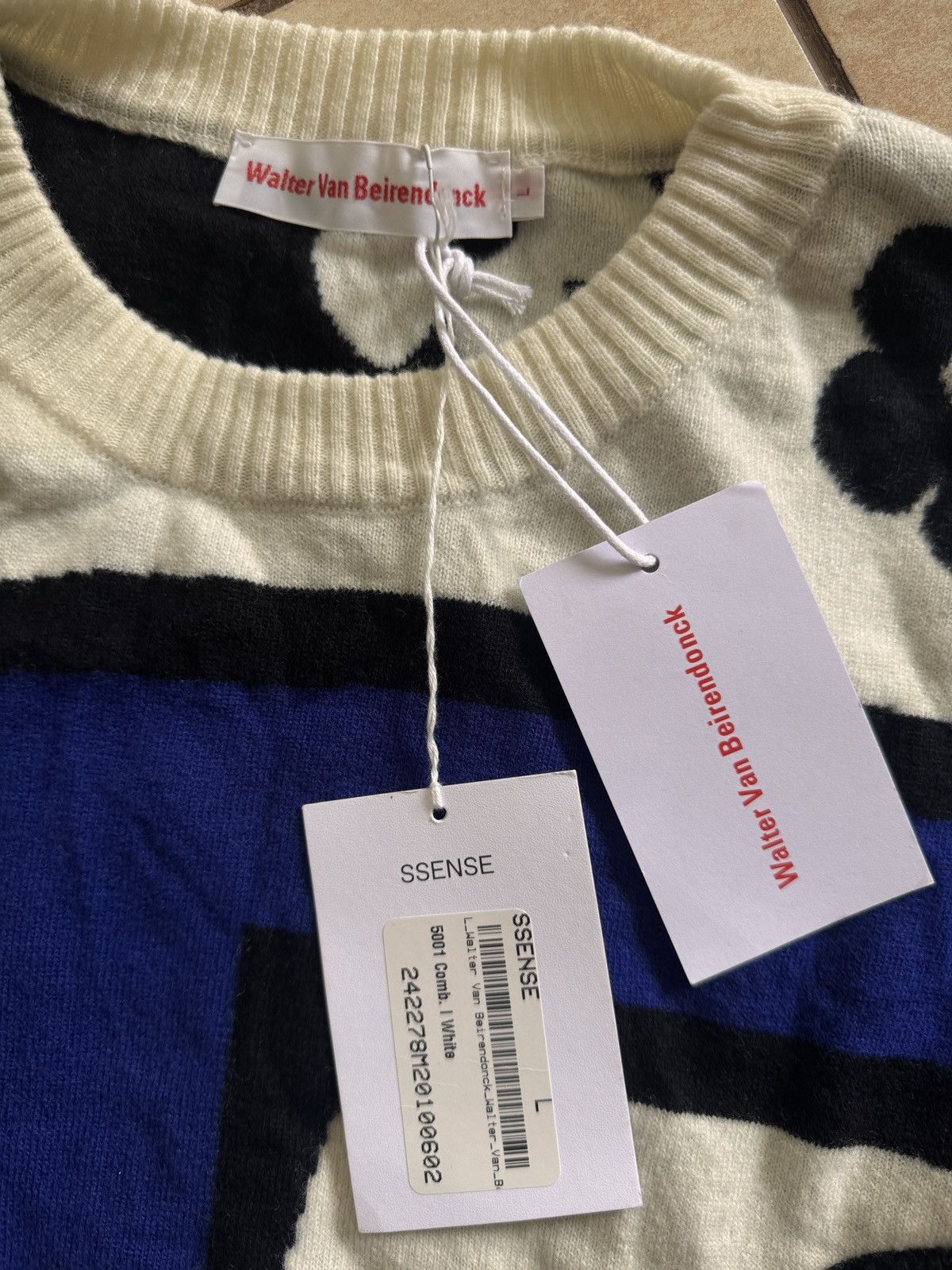 Designer × Walter Van Beirendonck WALTER VAN BEIRENDONCK Android Knit Sweater - Comb. I White Size US L / EU 52-54 / 3 - 9 Thumbnail