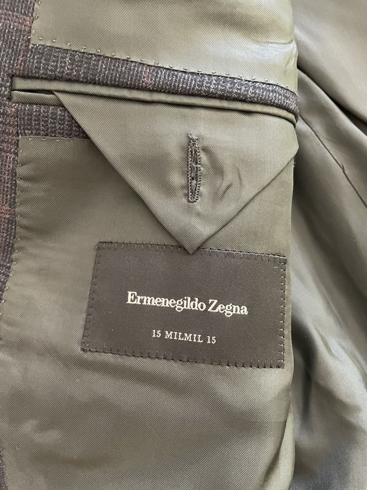 Ermenegildo Zegna 15milmil15 Wool Check Sport Coat Size 44R - 12 Thumbnail