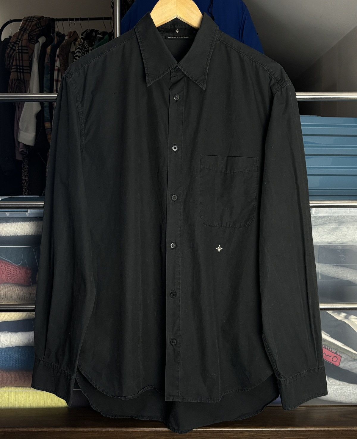 Massimo Osti Stone Island Vintage Long Sleeve Shirt 90s Size US XL / EU 56 / 4 - 1 Thumbnail